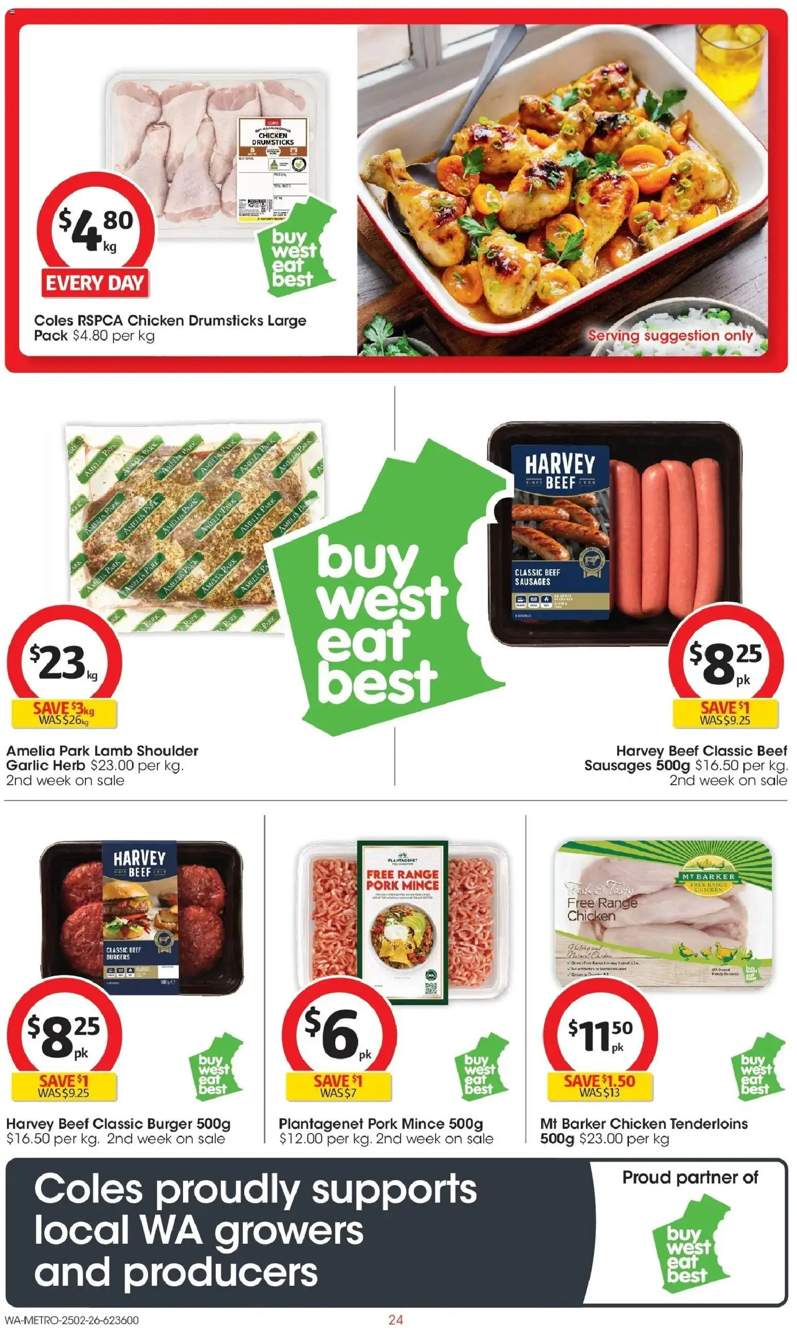 Coles catalogue - valid from 25.02.2026 | Page: 24 | Products: Herb, Chicken, Pork, Lamb