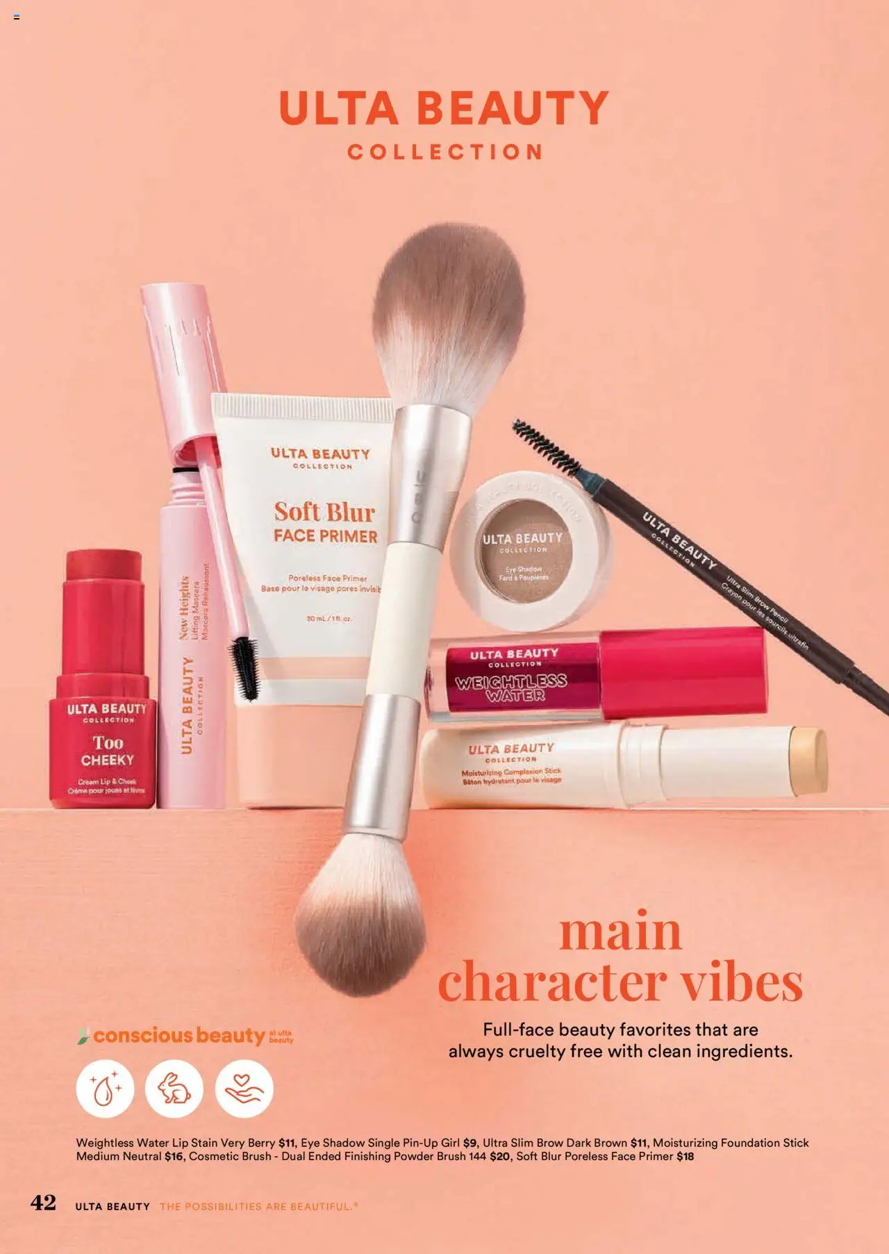 Ulta Beauty Weekly Ad - valid from 03.08.2025 | Page: 42 | Products: Pencil, Brush, Lip Stain, Cream