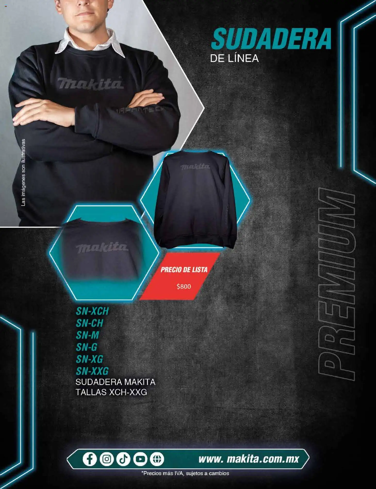 Nuevas ofertas de Makita válidas en toda la República Mexicana desde el 18.02.2026. ¡Encuentra las mejores ofertas en Makita catálogo Publicidad! | Página: 12 | Productos: Sudadera