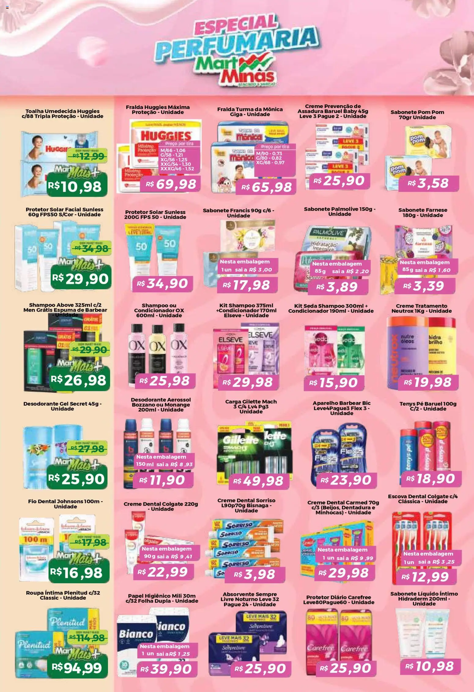 Mart Minas Folheto - válido de 12.02.2026 | Página: 7 | Produtos: Escova, Desodorante, Creme dental, Protetor solar facial