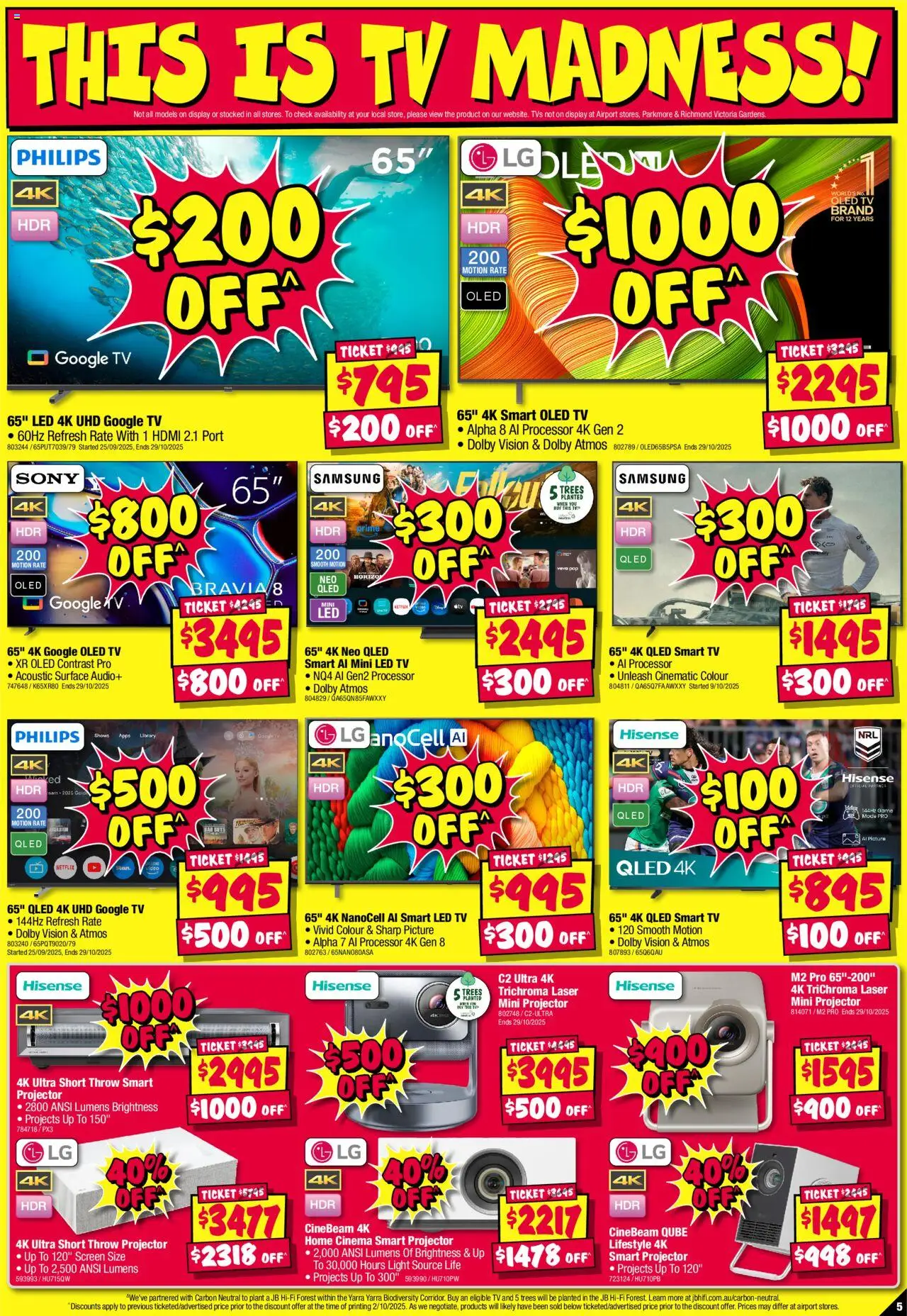 JB Hi-Fi catalogue - valid from 16.10.2025 | Page: 5 | Products: Plant, Tv, Audio, Screen