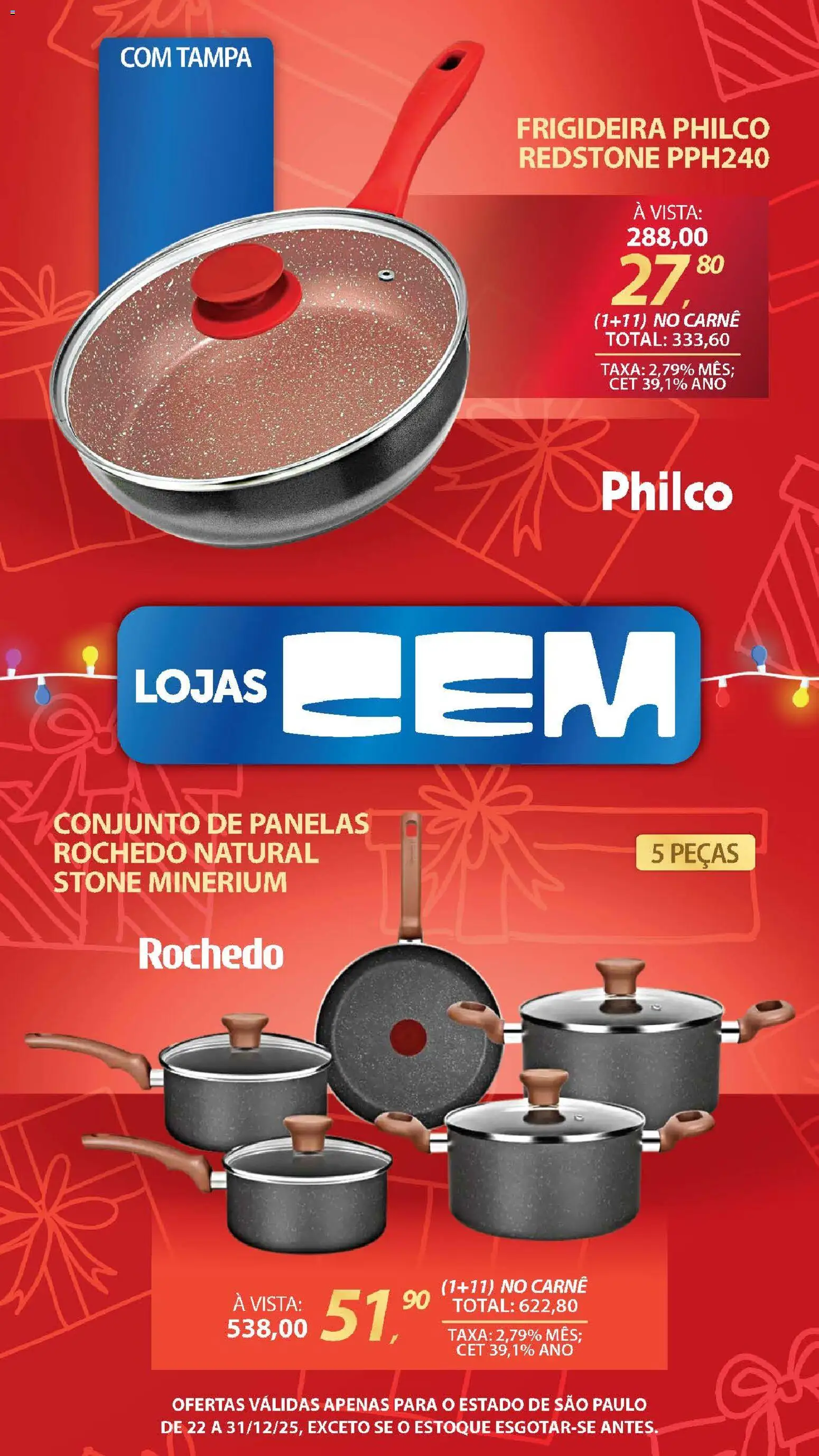 Lojas Cem Folheto - válido de 22.12.2025 | Página: 83 | Produtos: Frigideira, Conjunto de panelas, Carne