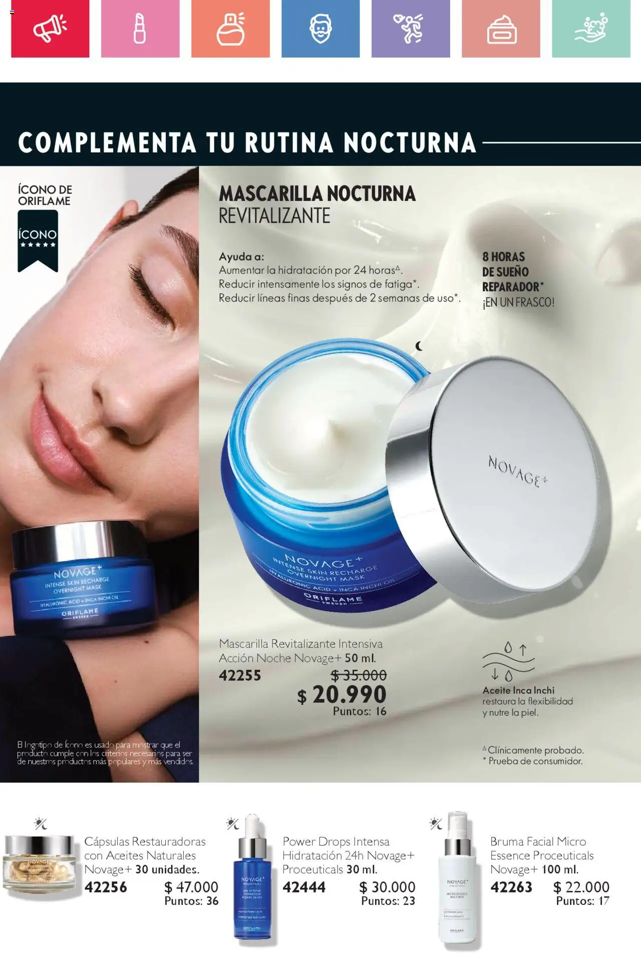 Oriflame catálogo │ válido desde el 02.08.2025 | Página: 48 | Productos: Bruma facial, Frasco, Mascarilla, Aceite