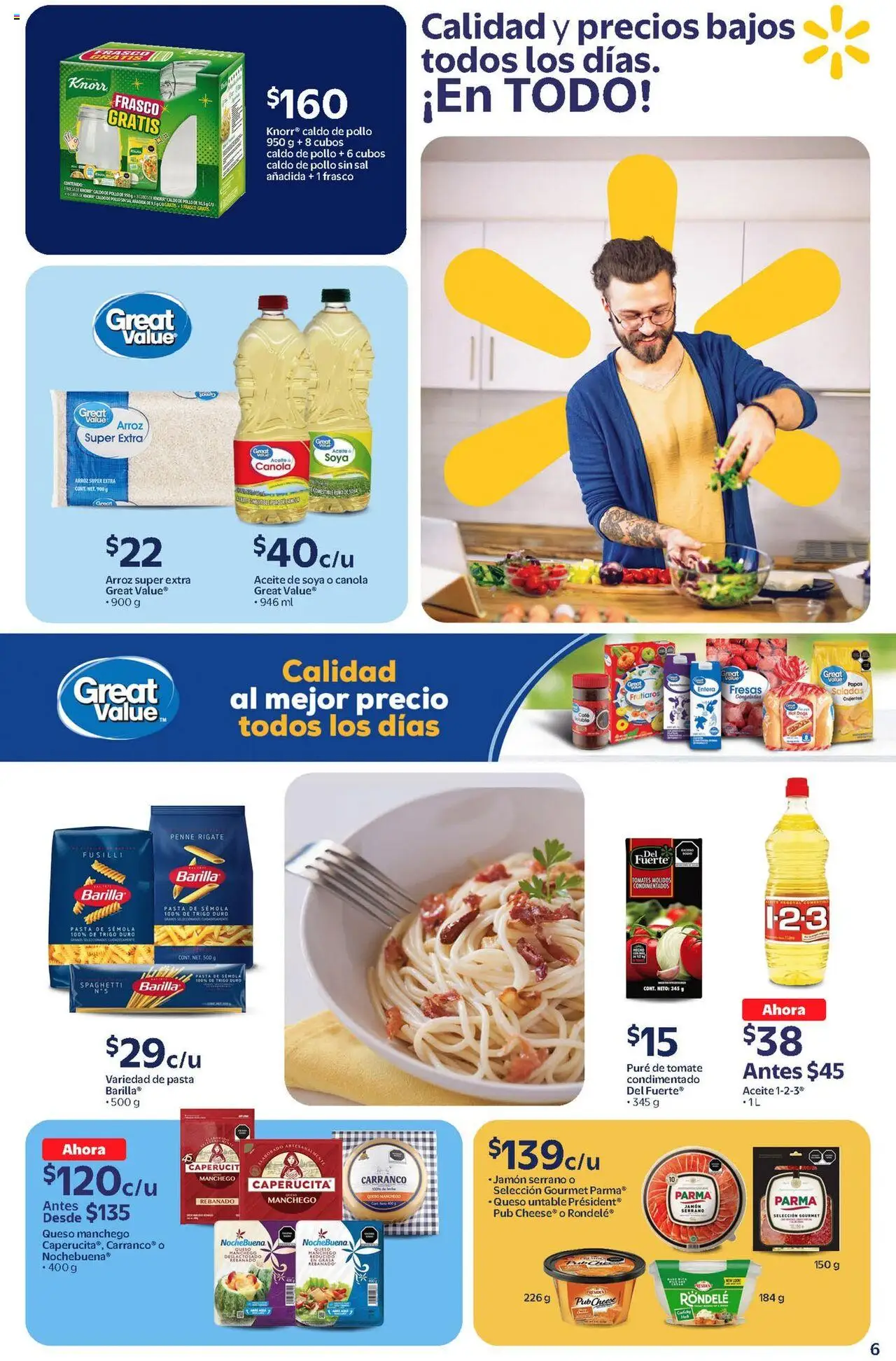 Nuevas ofertas de Walmart válidas en toda la República Mexicana desde el 17.09.2025. ¡Encuentra las mejores ofertas en Walmart - Folleto! | Página: 6 | Productos: Frasco, Tomate, Jamón, Arroz