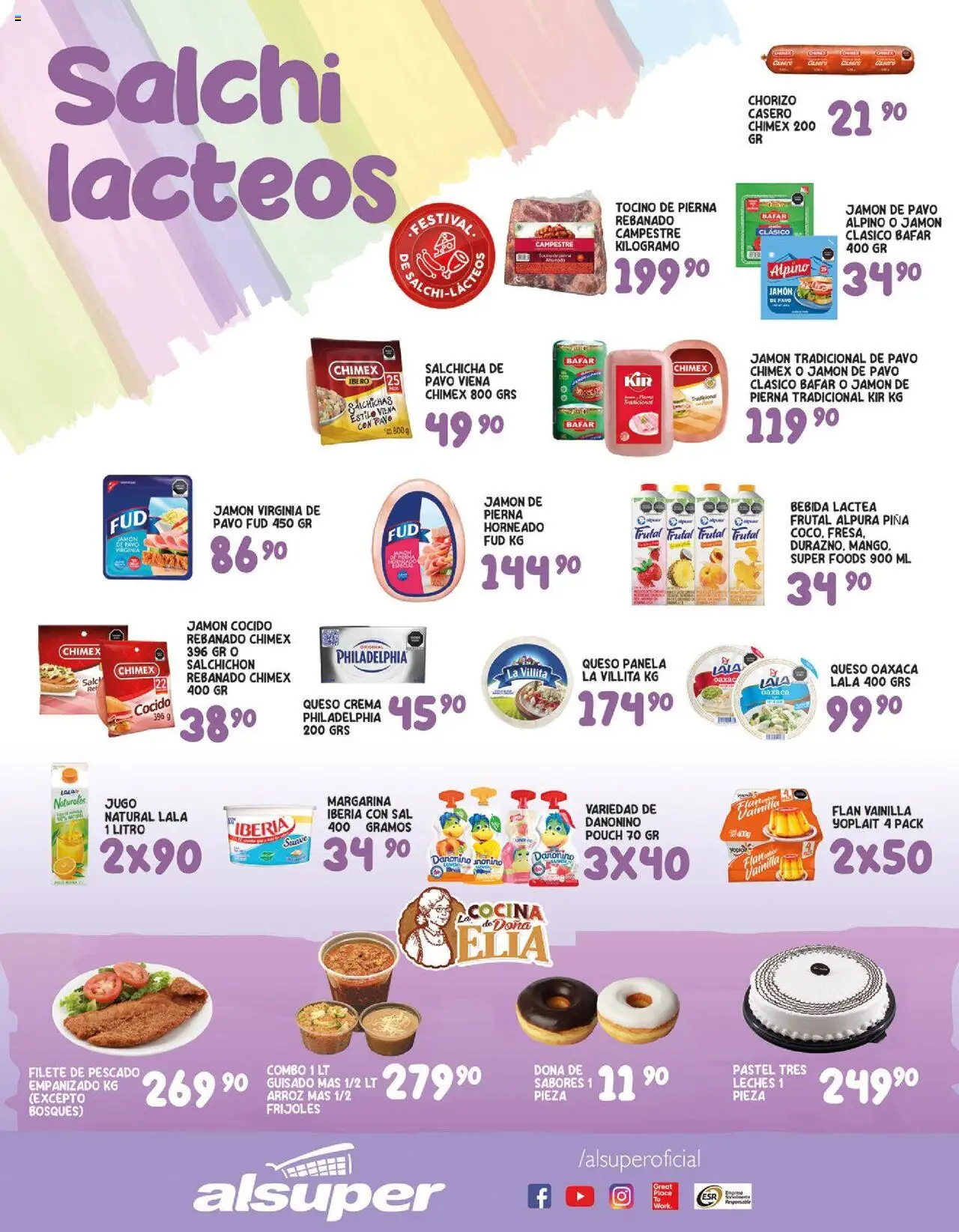Nuevas ofertas de Alsuper válidas en toda la República Mexicana desde el 08.08.2025. ¡Encuentra las mejores ofertas en Alsuper - Folleto! | Página: 3 | Productos: Crema, Pastel, Piña, Margarina