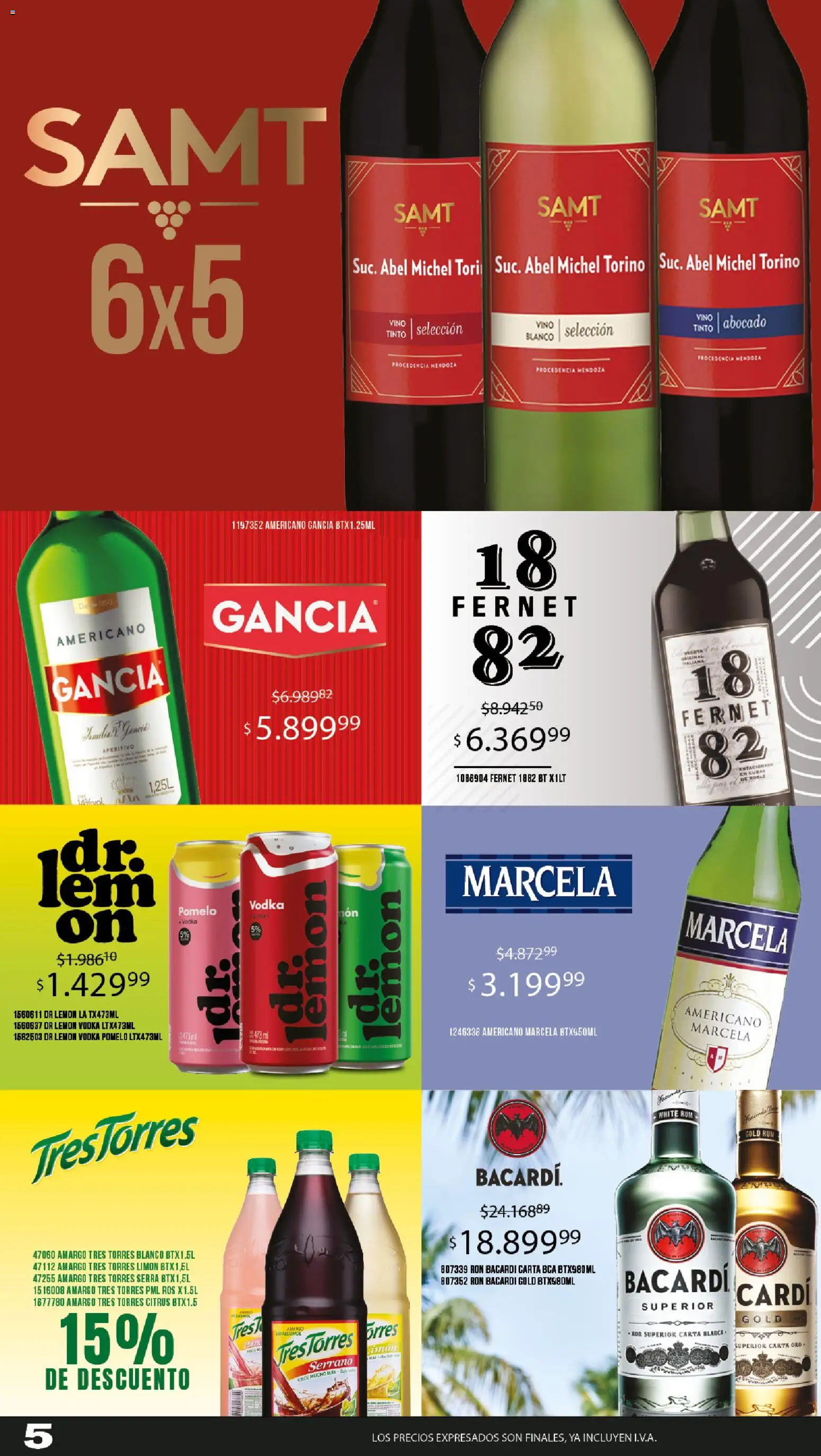 Makro ofertas │ válido desde el 13.11.2025 | Página: 5 | Productos: Vodka, Fernet, Pomelo, Vino