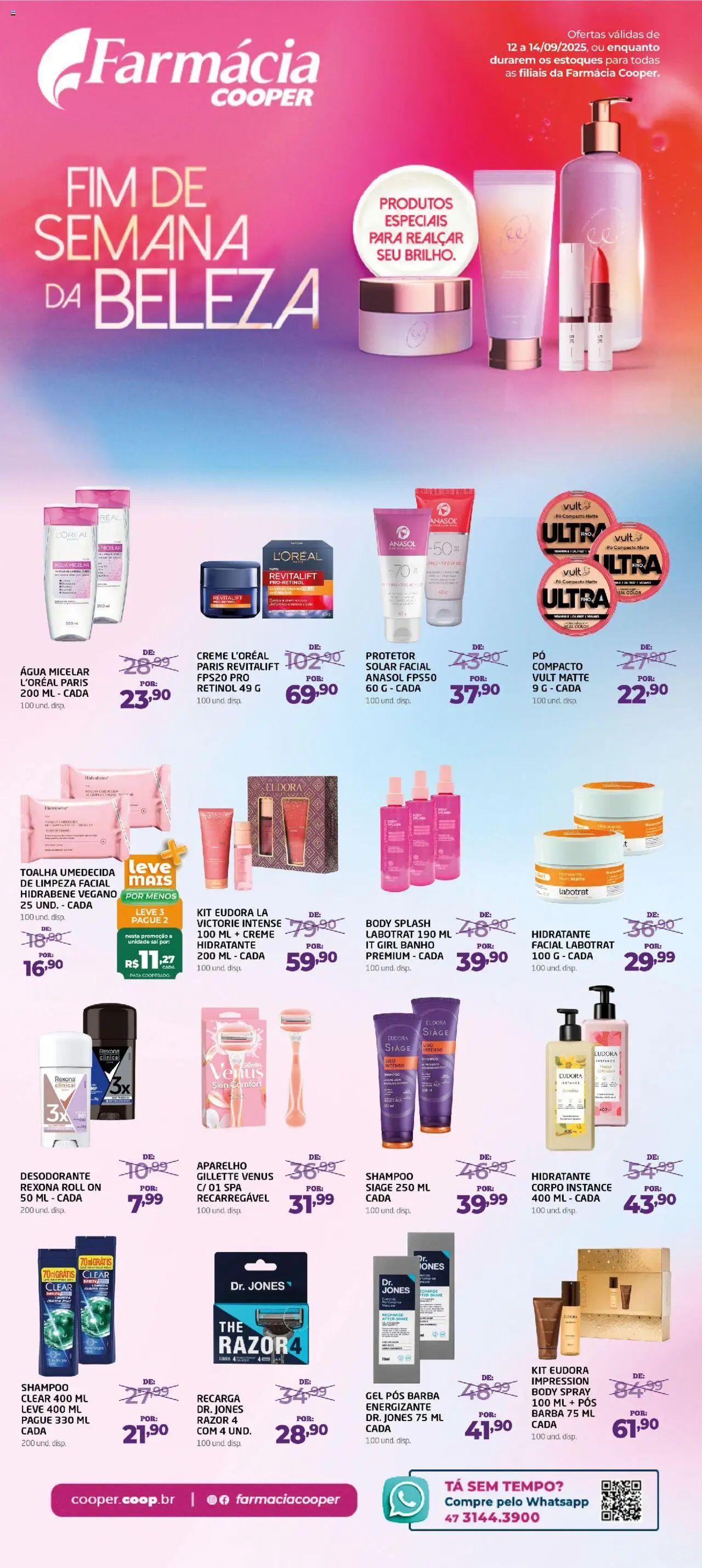Cooper Folheto - válido de 12.09.2025 | Página: 1 | Produtos: Shampoo, Pó, Desodorante, Rexona