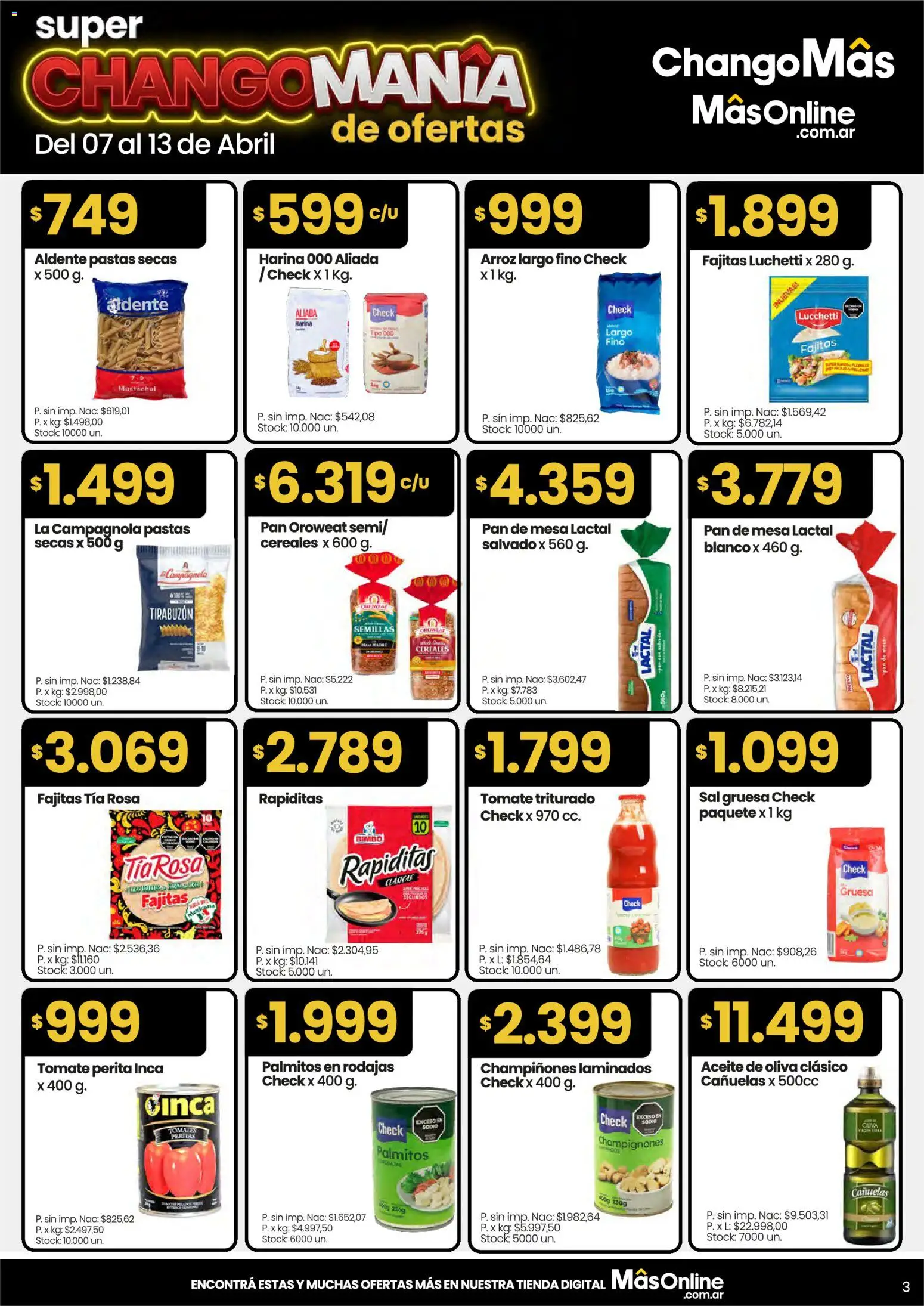 Changomas ofertas │ válido desde el 07.04.2026 | Página: 3 | Productos: Mesa, Aceite, Semillas, Cereales