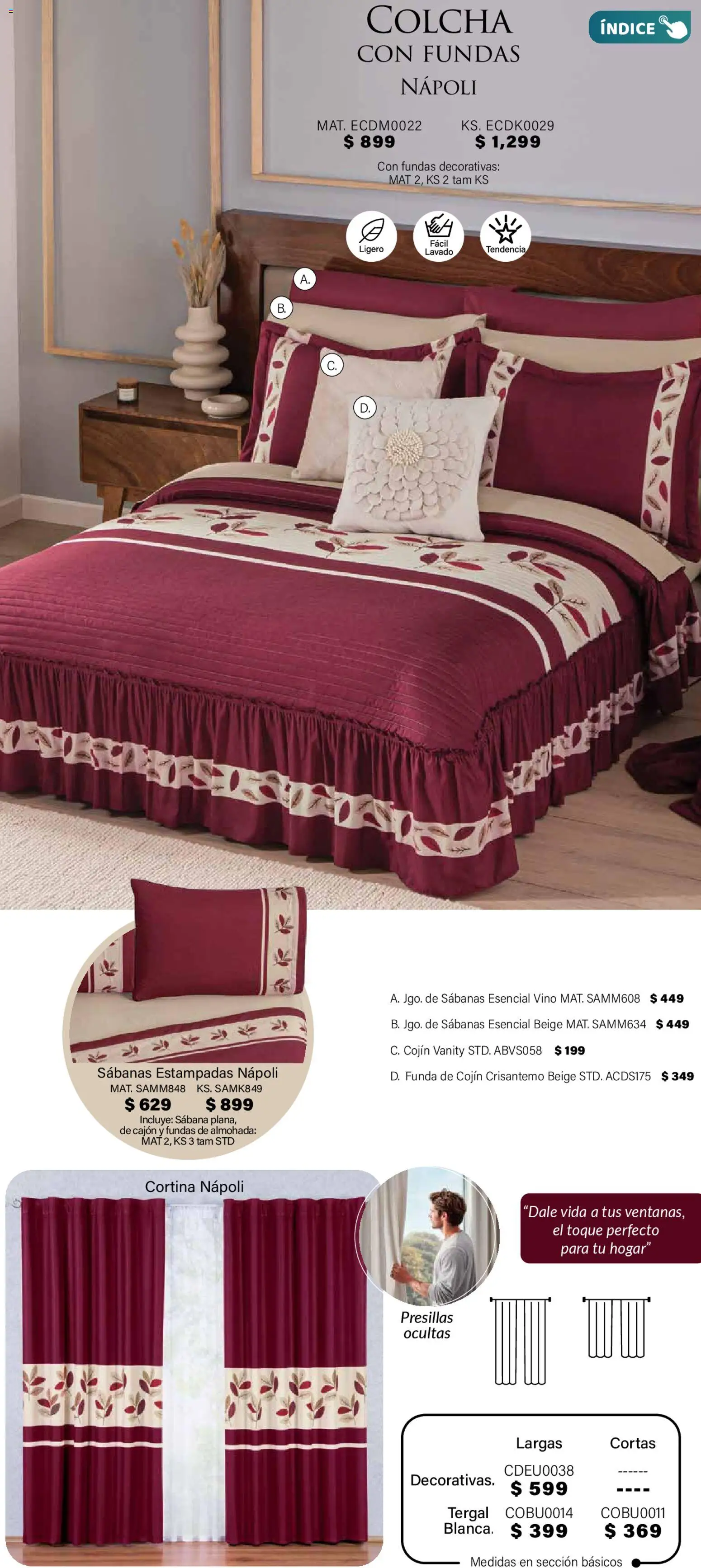 Nuevas ofertas de Colchas Concord válidas en toda la República Mexicana desde el 01.11.2025. ¡Encuentra las mejores ofertas en Colchas Concord Buen Fin! | Página: 71 | Productos: Funda, Almohada, Vino, Sabanas