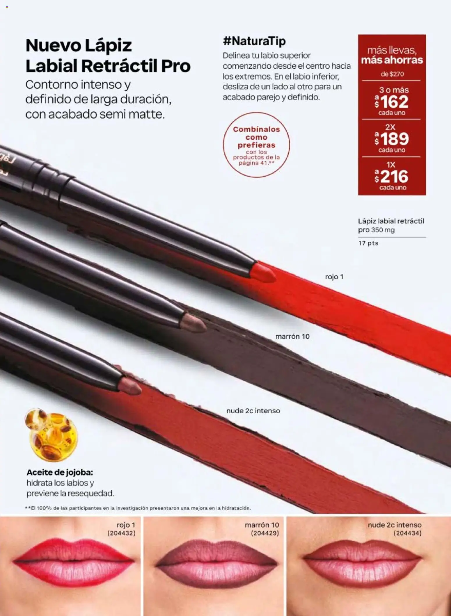 Nuevas ofertas de Natura válidas en toda la República Mexicana desde el 20.02.2026. ¡Encuentra las mejores ofertas en Natura campaña 4 2026! | Página: 47 | Productos: Contorno, Aceite, Lápiz labial