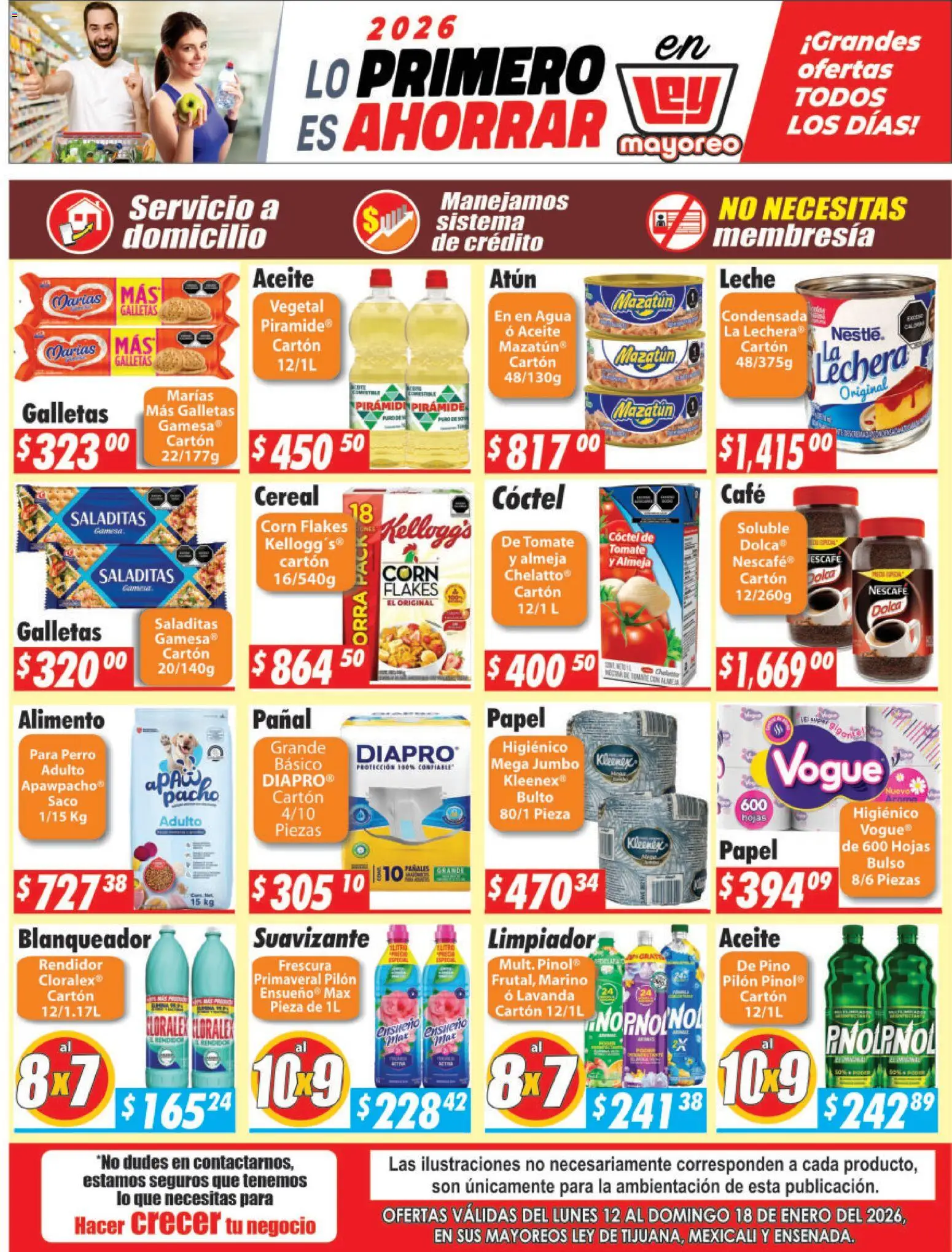 Nuevas ofertas de Casa Ley válidas en toda la República Mexicana desde el 12.01.2026. ¡Encuentra las mejores ofertas en Casa Ley folleto Frontera! | Página: 2 | Productos: Tomate, Leche, Aceite, Suavizante