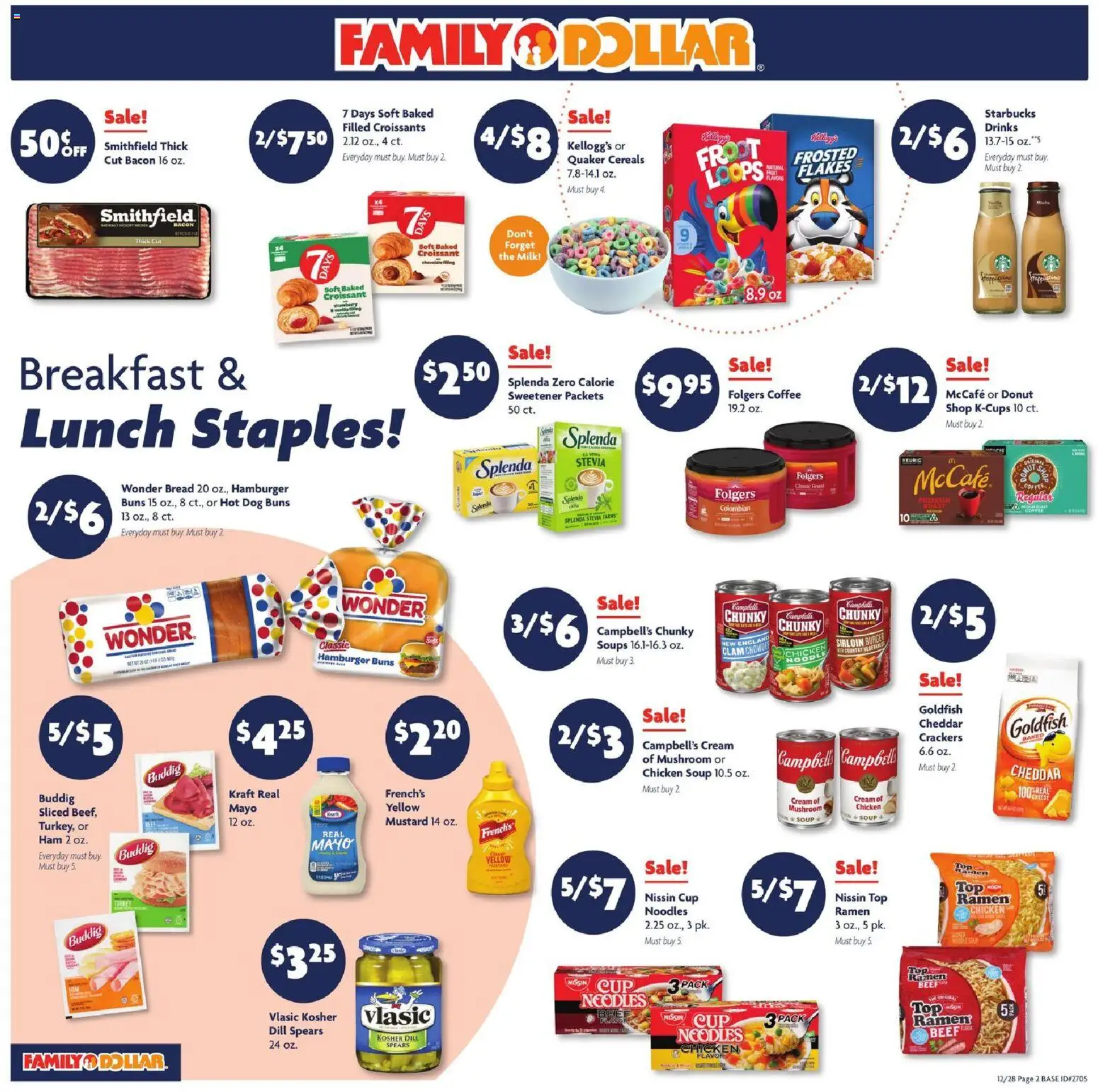 Family Dollar Current Ad - TX - valid from 28.12.2025 | Page: 2 | Products: Milk, Ham, Cereals, Flakes