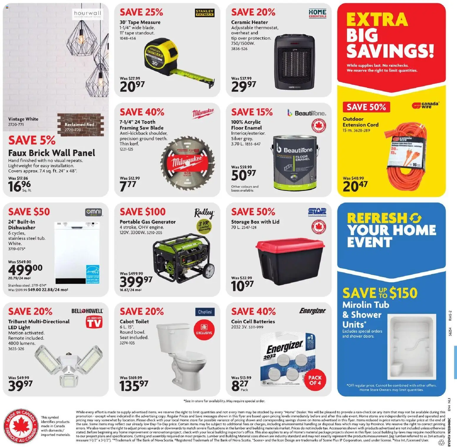 Home Hardware flyer valid from 15.01.2026 | Page: 2 | Products: Dishwasher, Box, Shower