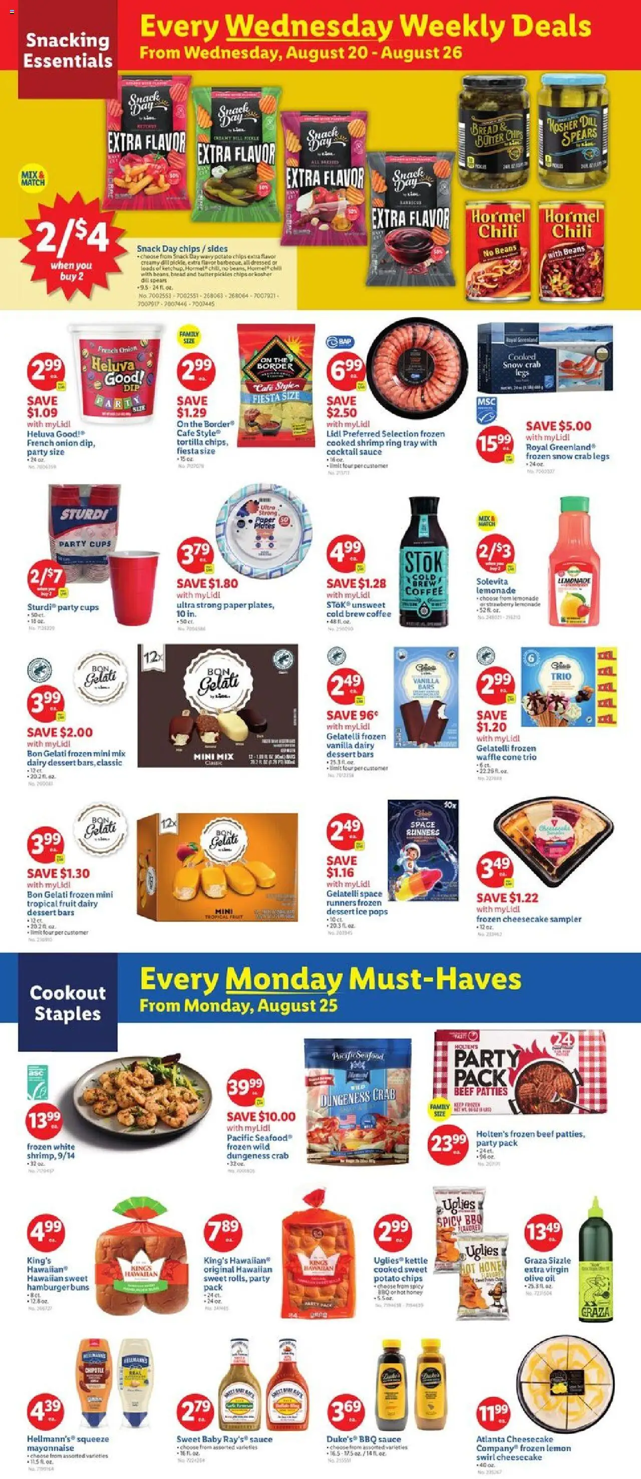 Lidl Weekly Ad - valid from 20.08.2025 | Page: 3 | Products: Bread, Chips, Lemon, Onion