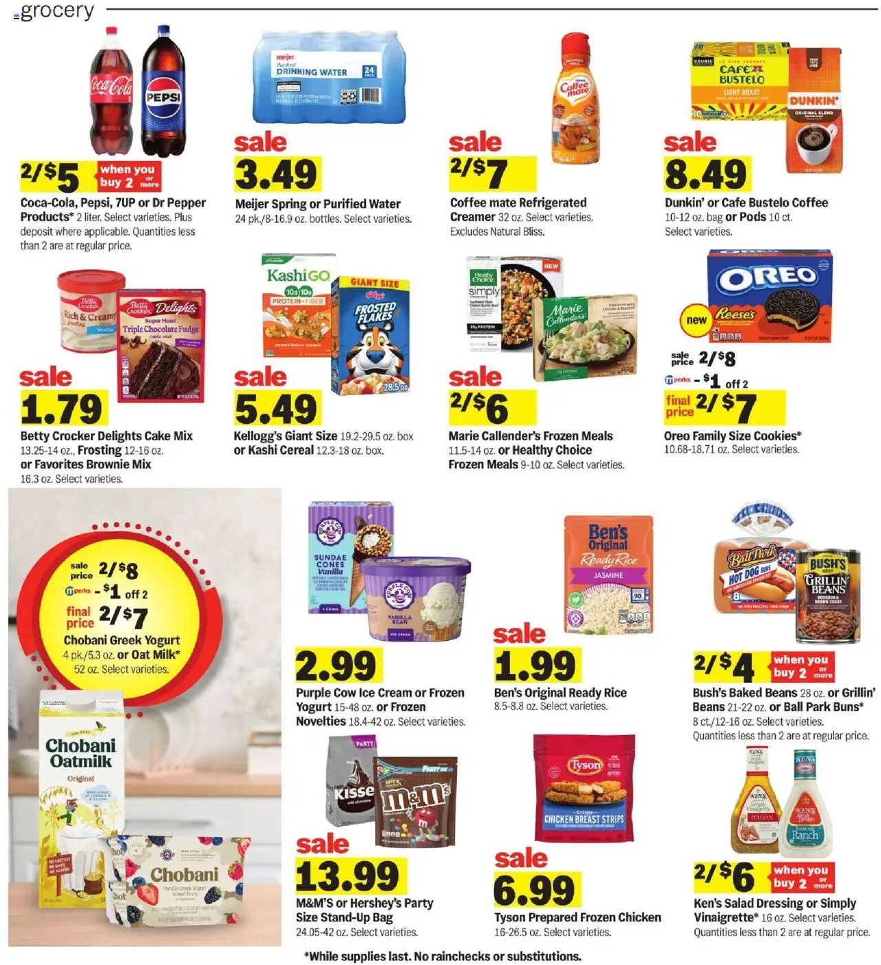 Meijer Weekly Ad - valid from 08.10.2025 | Page: 3 | Products: Box, Yogurt, Cream, Water