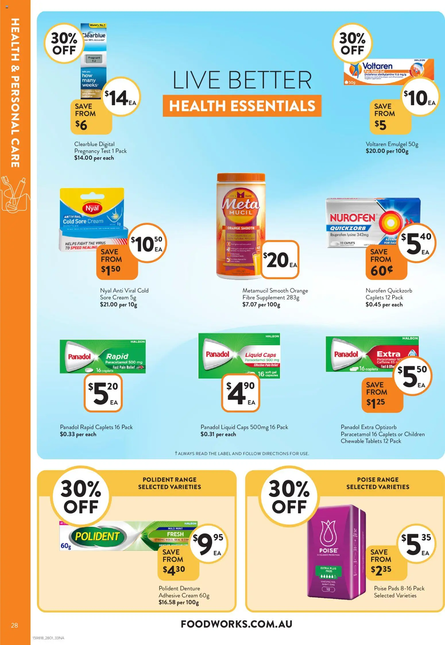 Foodworks catalogue - valid from 28.01.2026 | Page: 28 | Products: Cream, Digital, Tablets, Pain relief