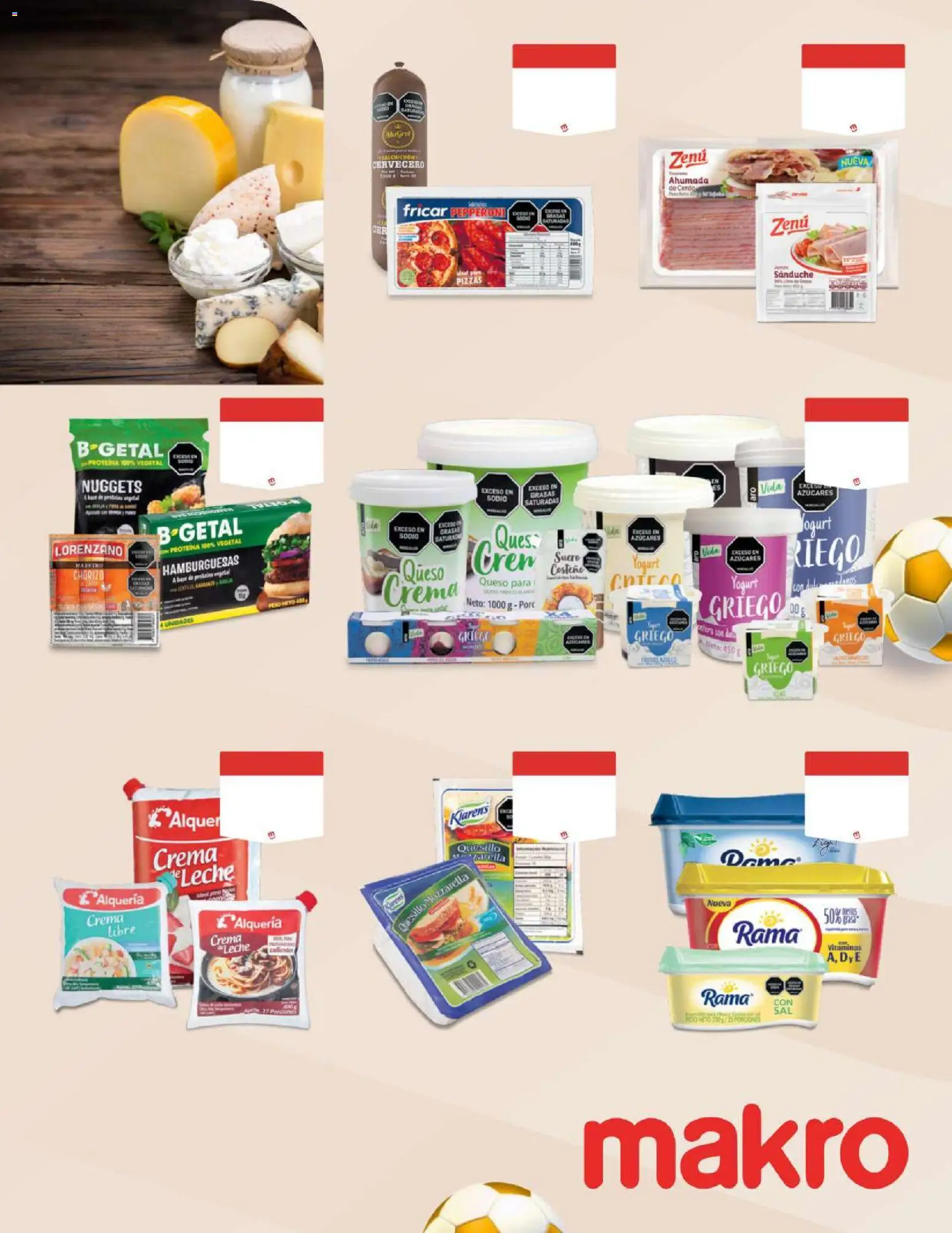 Makro revista - valida desde el 06.03.2026 | Página: 20 | Productos: Queso crema, Chorizo, Vitaminas, Leche