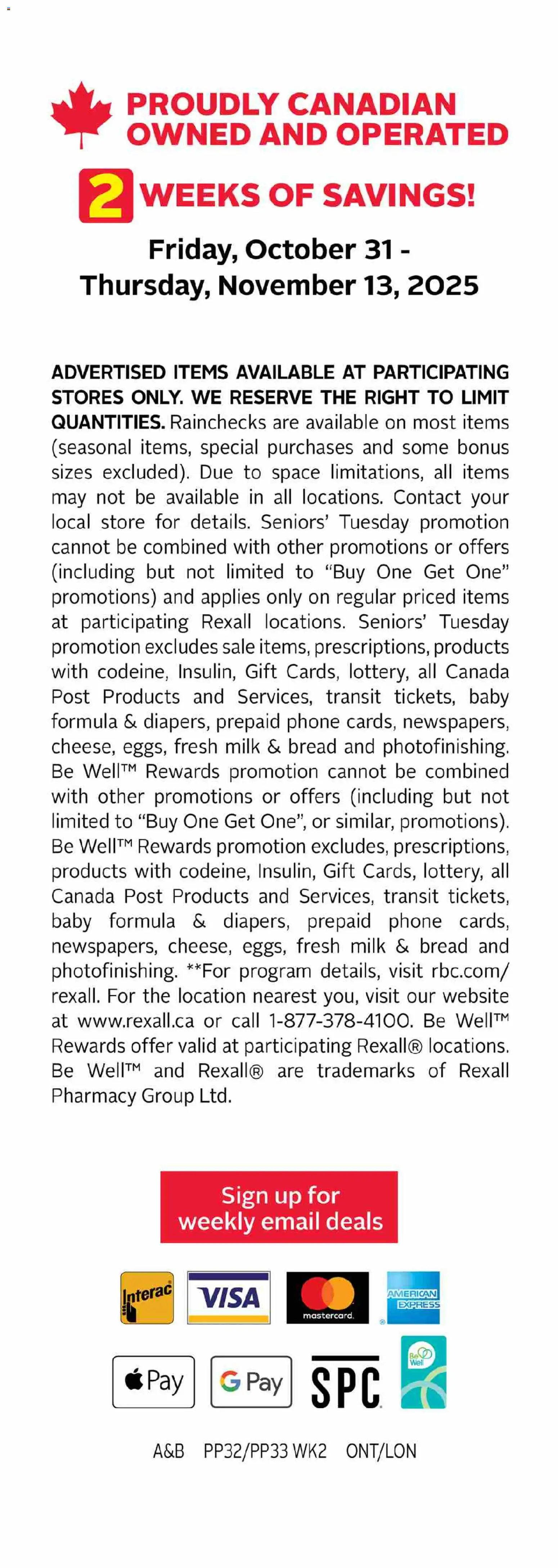 Rexall flyer valid from 07.11.2025 | Page: 18 | Products: Phone, Milk, Bread