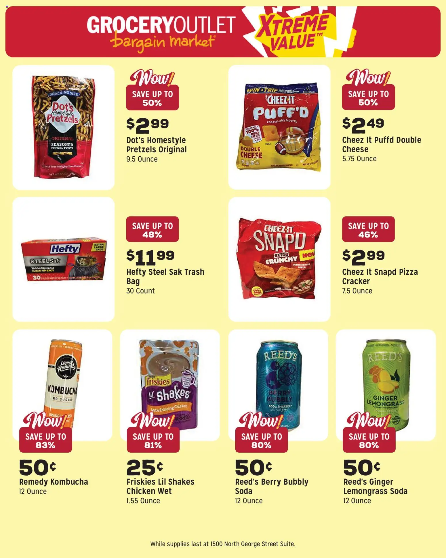 Grocery Outlet Weekly Ad - PA - valid from 22.04.2026 | Page: 8 | Products: Ginger, Cheese, Pizza, Sugar