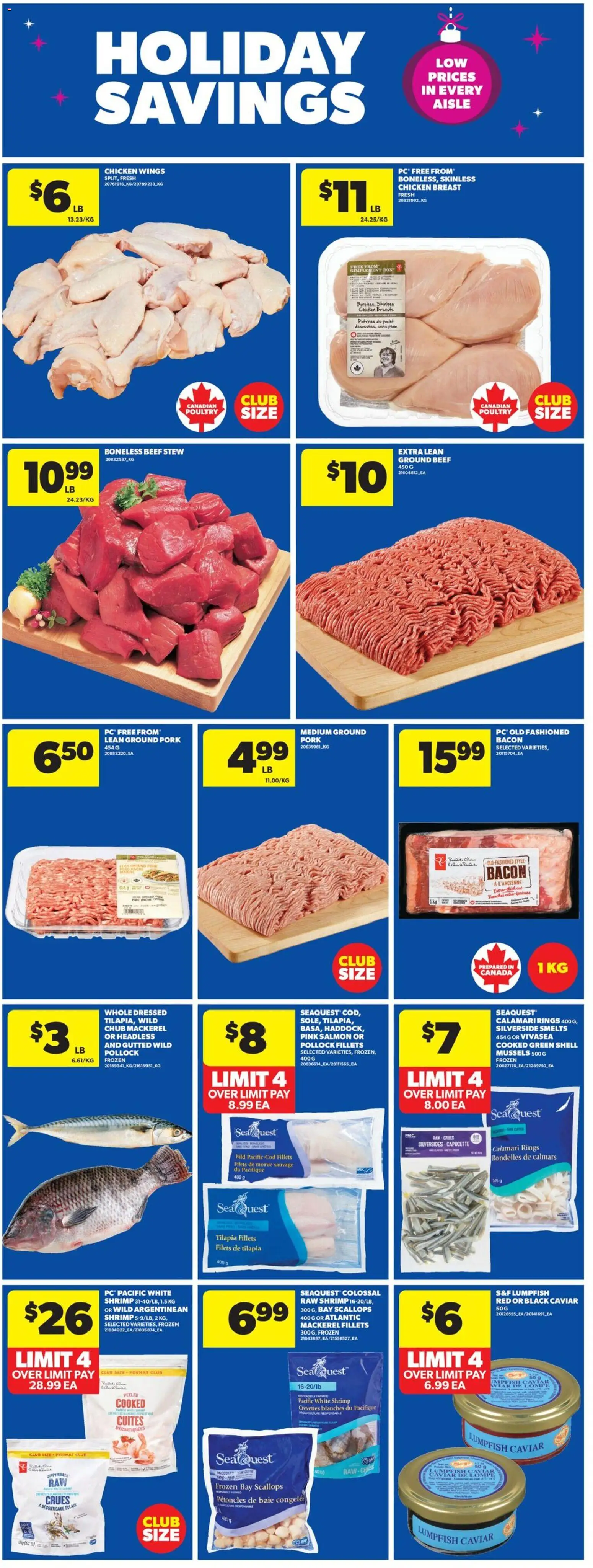 Real Canadian Superstore flyer valid from 18.12.2025 | Page: 13 | Products: Beef, Chicken breasts, PC, Pork