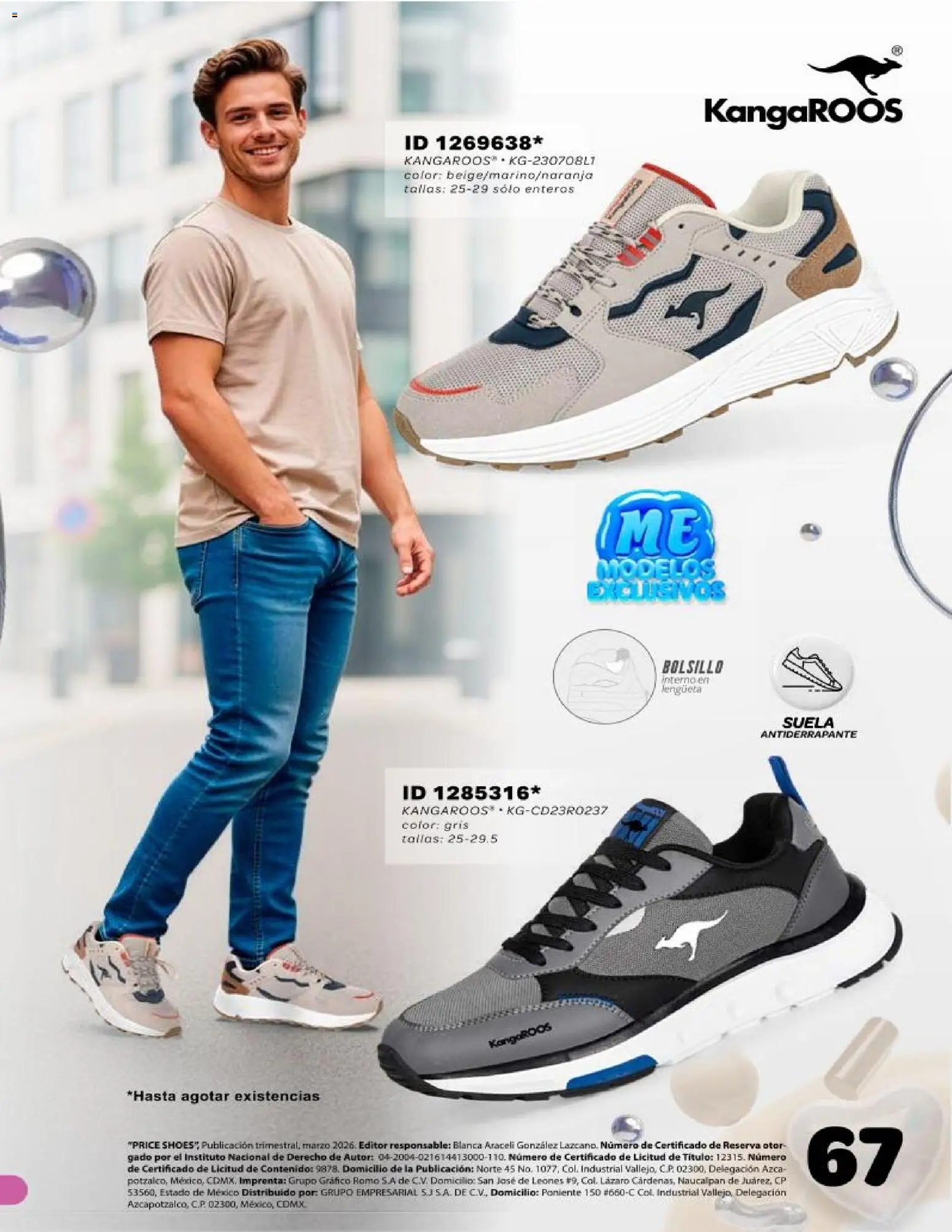 Nuevas ofertas de Price Shoes válidas en toda la República Mexicana desde el 02.04.2026. ¡Encuentra las mejores ofertas en Price Shoes catálogo Lo más trendy! | Página: 67