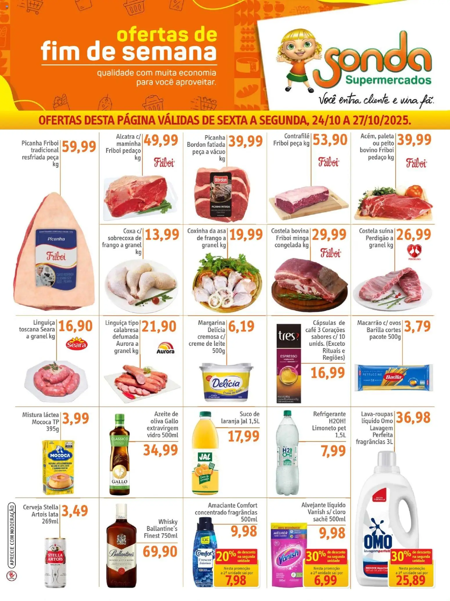 Sonda Folheto - válido de 24.10.2025 | Página: 1 | Produtos: Alvejante, Maminha, Suco, Frango