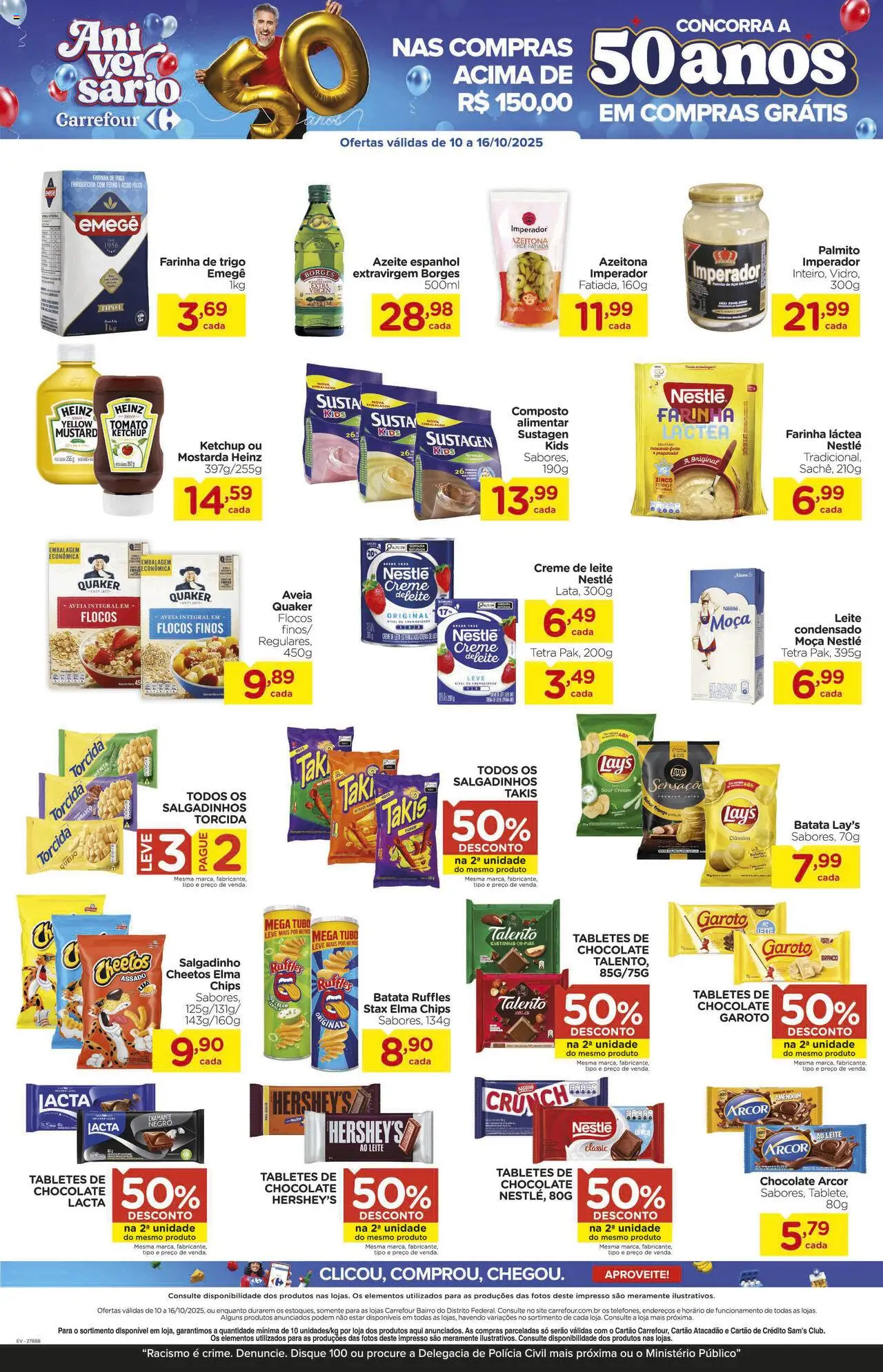 Carrefour Bairro Folheto - válido de 10.10.2025 | Página: 4 | Produtos: Amendoim, Chocolate, Frango, Azeite