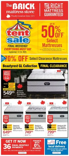 Preview of The Brick - Brick Mattress Store from shop The Brick valid from 12.09.2025