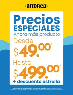 Vista previa de Andrea catálogo Precios Especiales, nuevo folleto de la tienda, válido en México a partir del 02.11.2025