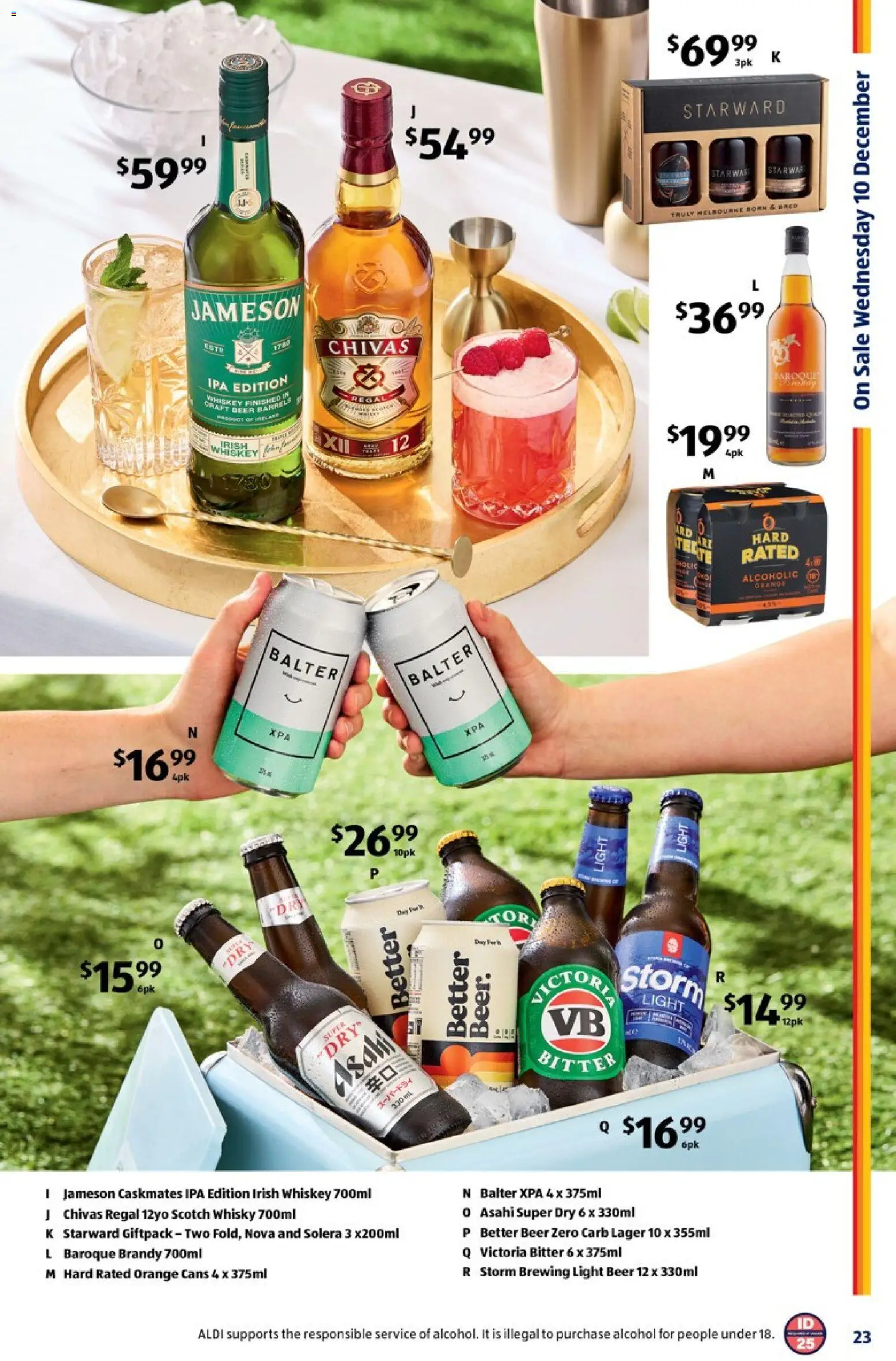 Aldi catalogue - valid from 10.12.2025 | Page: 23 | Products: Light, Beer, Whiskey, Scotch
