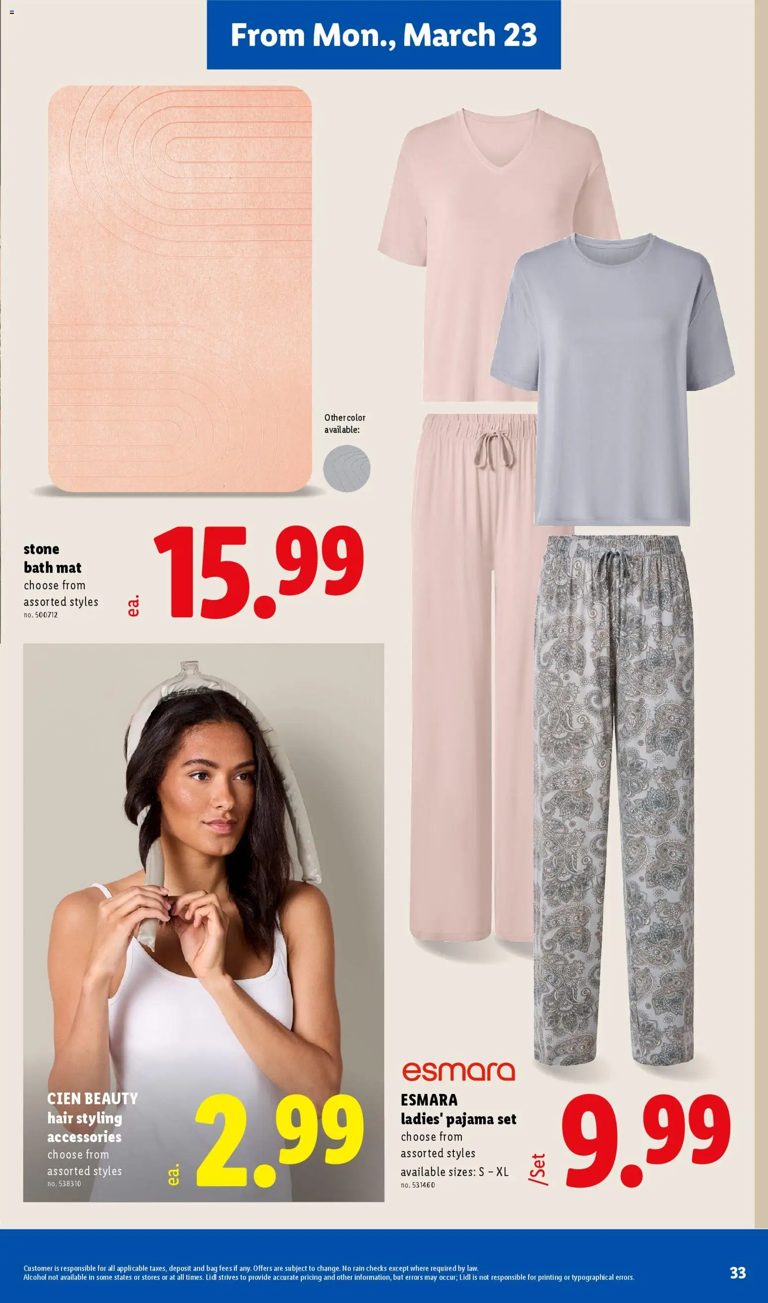 Lidl Weekly Ad - valid from 18.03.2026 | Page: 33 | Products: Bath, Bag