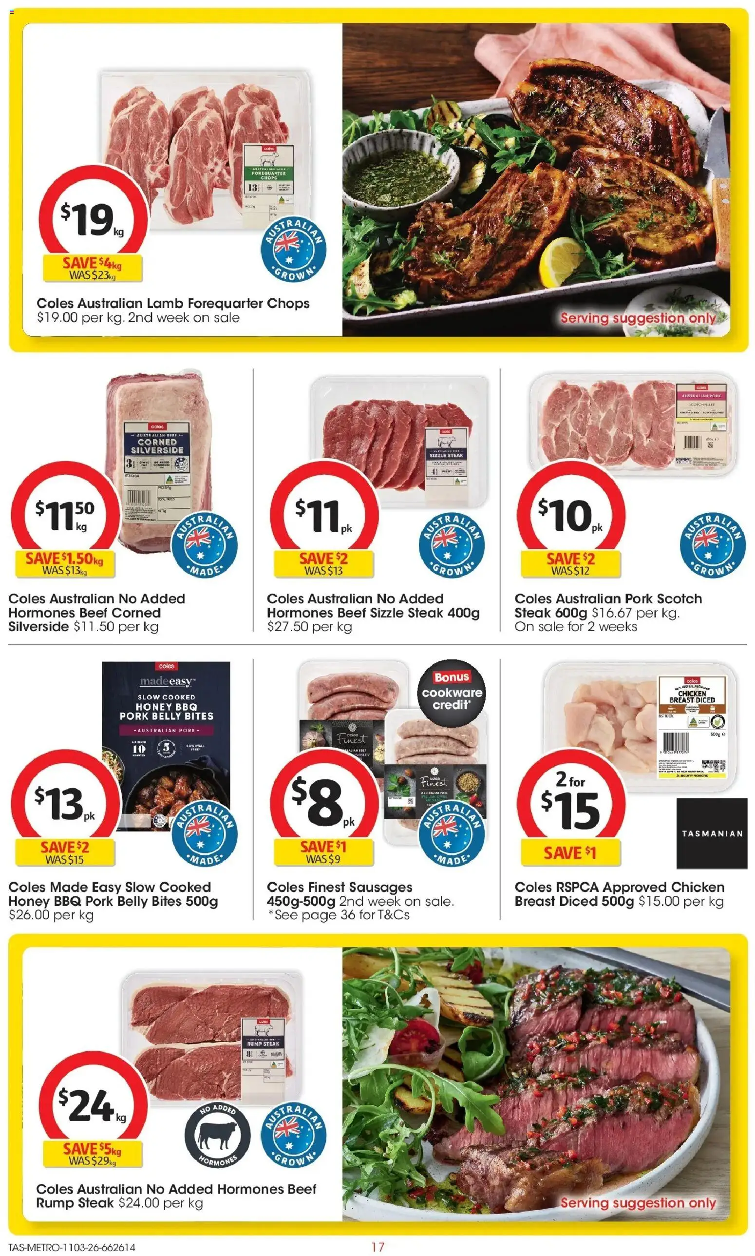 Coles catalogue - valid from 11.03.2026 | Page: 17 | Products: Honey, Beef, Cookware, Scotch