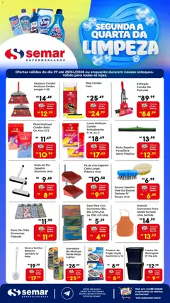 Semar Supermercado ofertas da Limpeza - Pré-Visualização do folheto da loja Semar Supermercado, válido de 27.04.2026