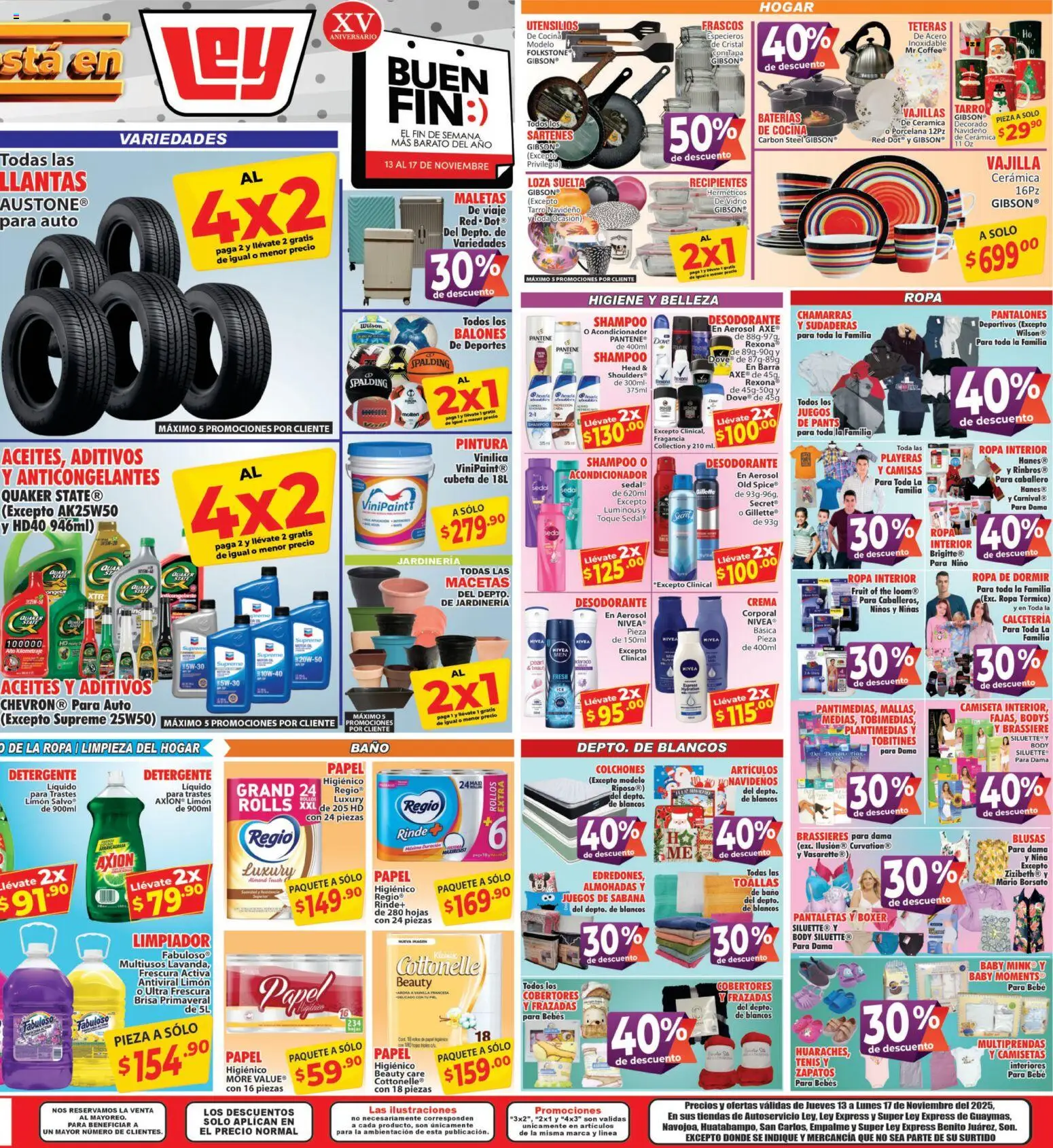 Nuevas ofertas de Casa Ley válidas en toda la República Mexicana desde el 13.11.2025. ¡Encuentra las mejores ofertas en Casa Ley folleto Navojoa! | Página: 4 | Productos: Limón, Ropa, Baño, Camiseta