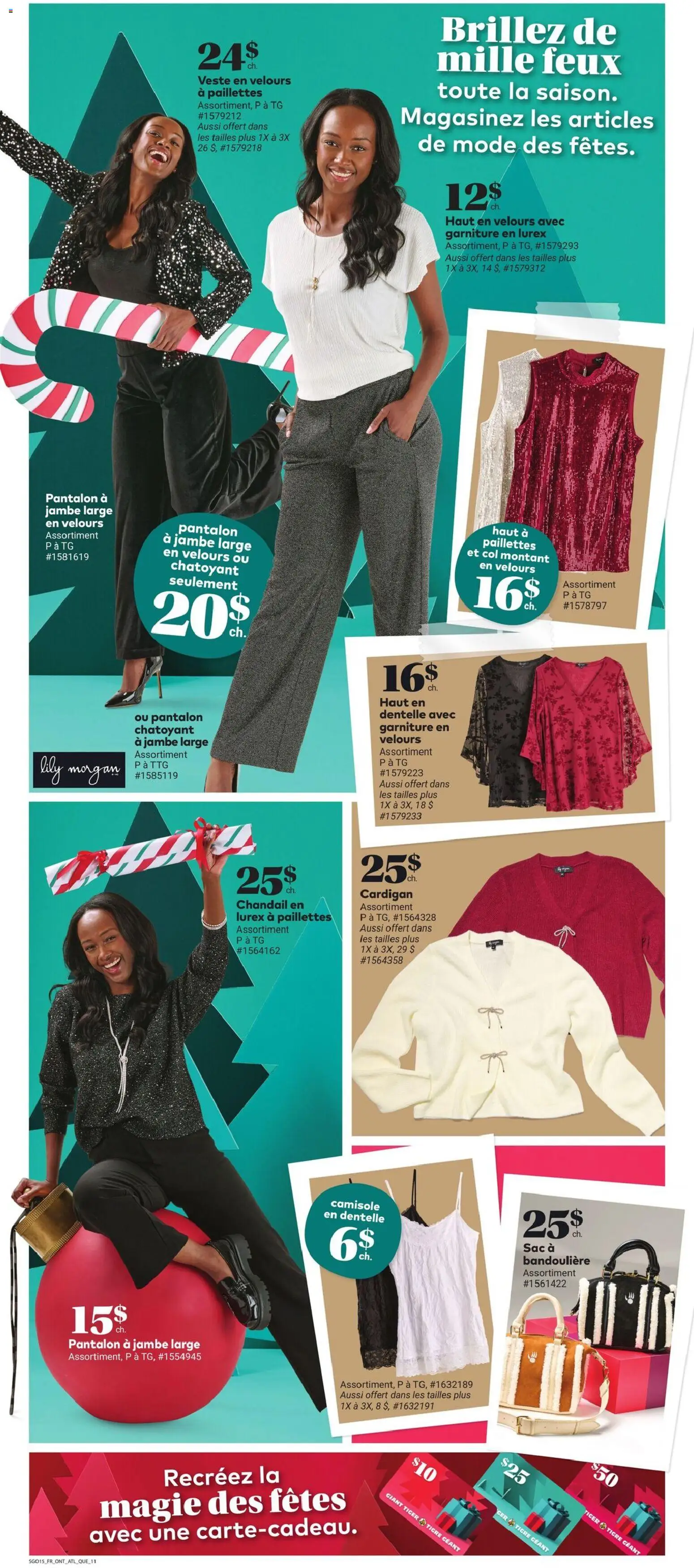 Giant Tiger flyer valid from 12.11.2025 | Page: 13 | Products: Cardigan, Bag, Sweater, Pants