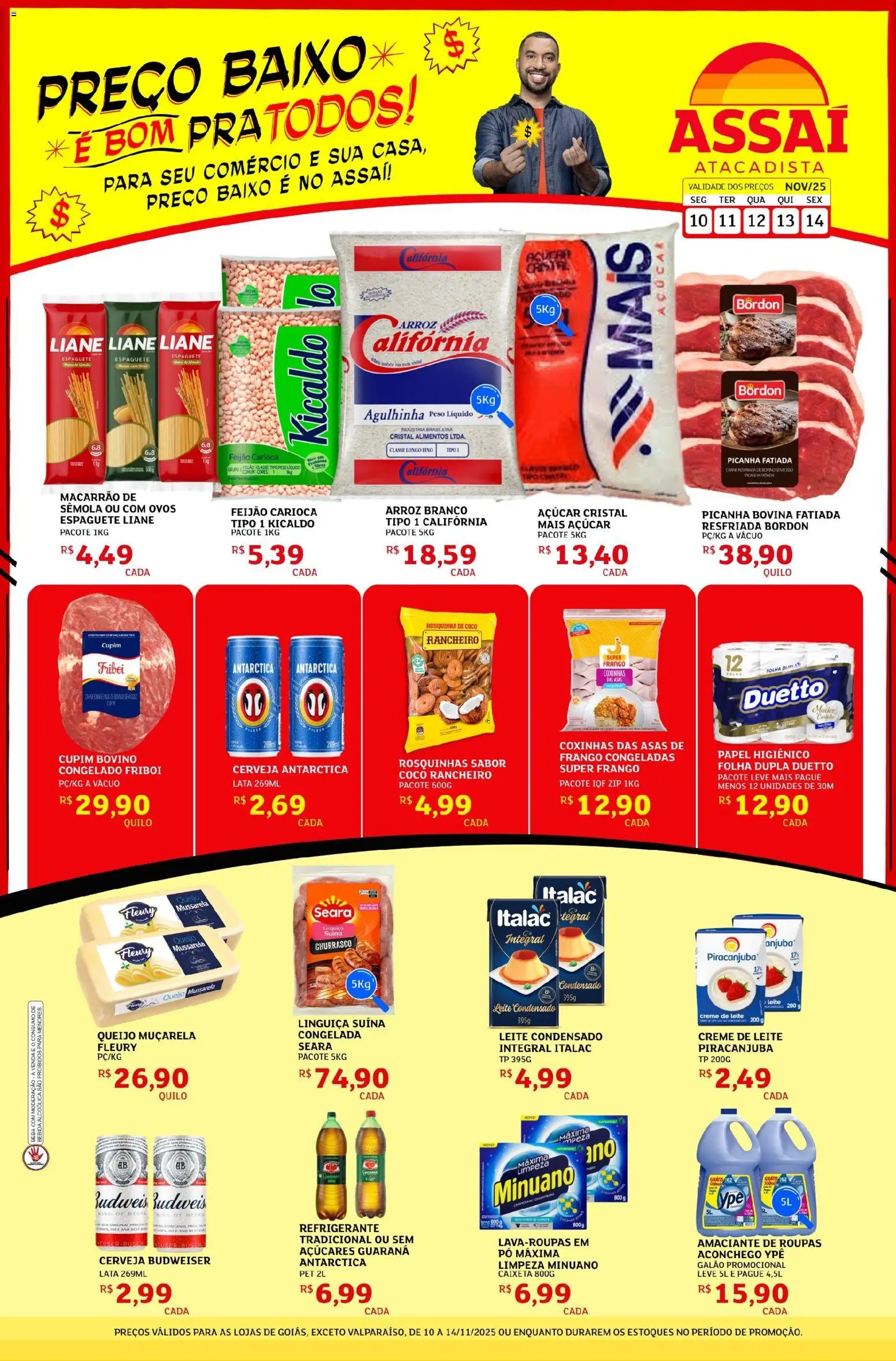 Assaí Atacadista Folheto - válido de 10.11.2025 | Página: 1 | Produtos: Amaciante de roupas, Arroz, Macarrão, Leite condensado