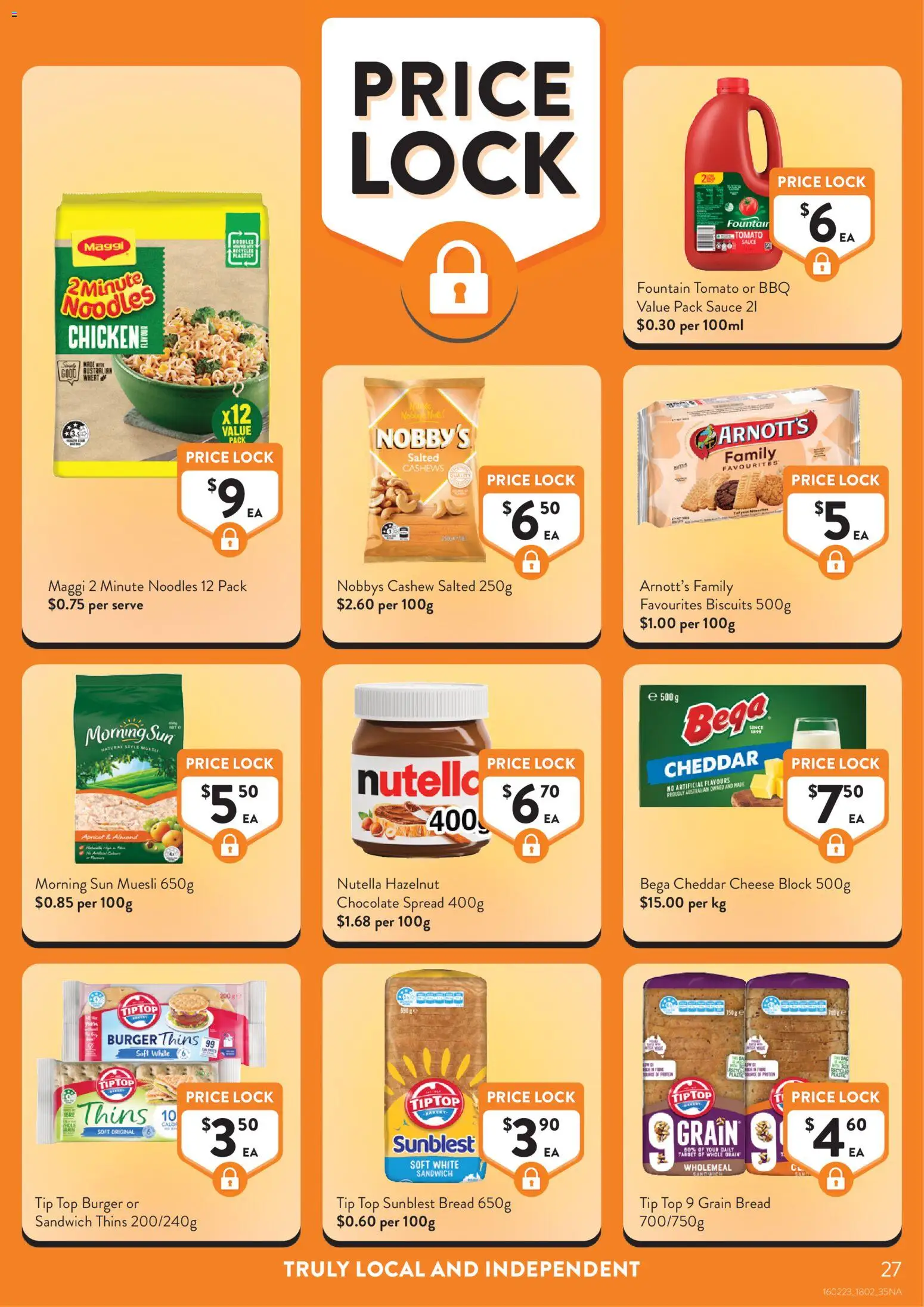 Foodworks catalogue - valid from 18.02.2026 | Page: 27 | Products: Cheese, Bread, Noodles, Nutella