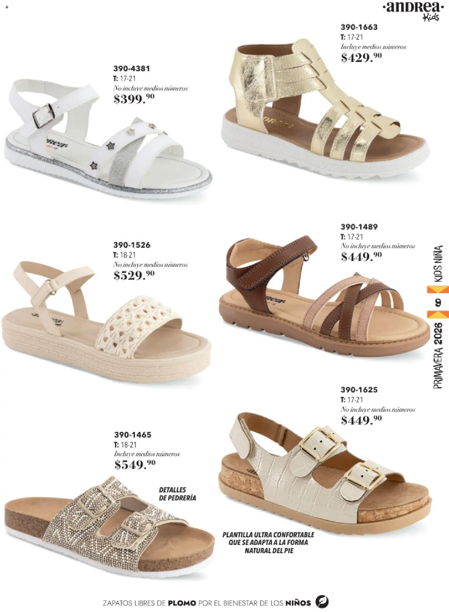Nuevas ofertas de Andrea válidas en toda la República Mexicana desde el 25.01.2026. ¡Encuentra las mejores ofertas en Andrea catálogo Infantil! | Página: 9 | Productos: Zapatos