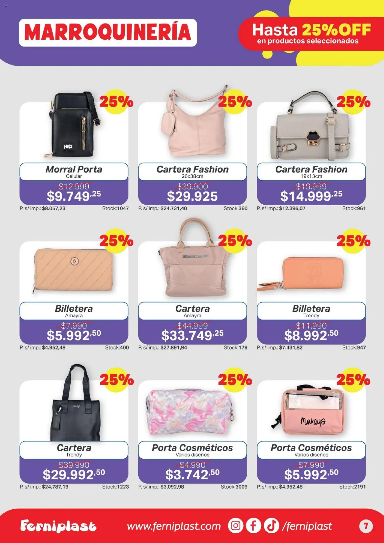 Ferniplast catálogo │ válido desde el 16.04.2026 | Página: 7 | Productos: Cartera, Morral, Billetera