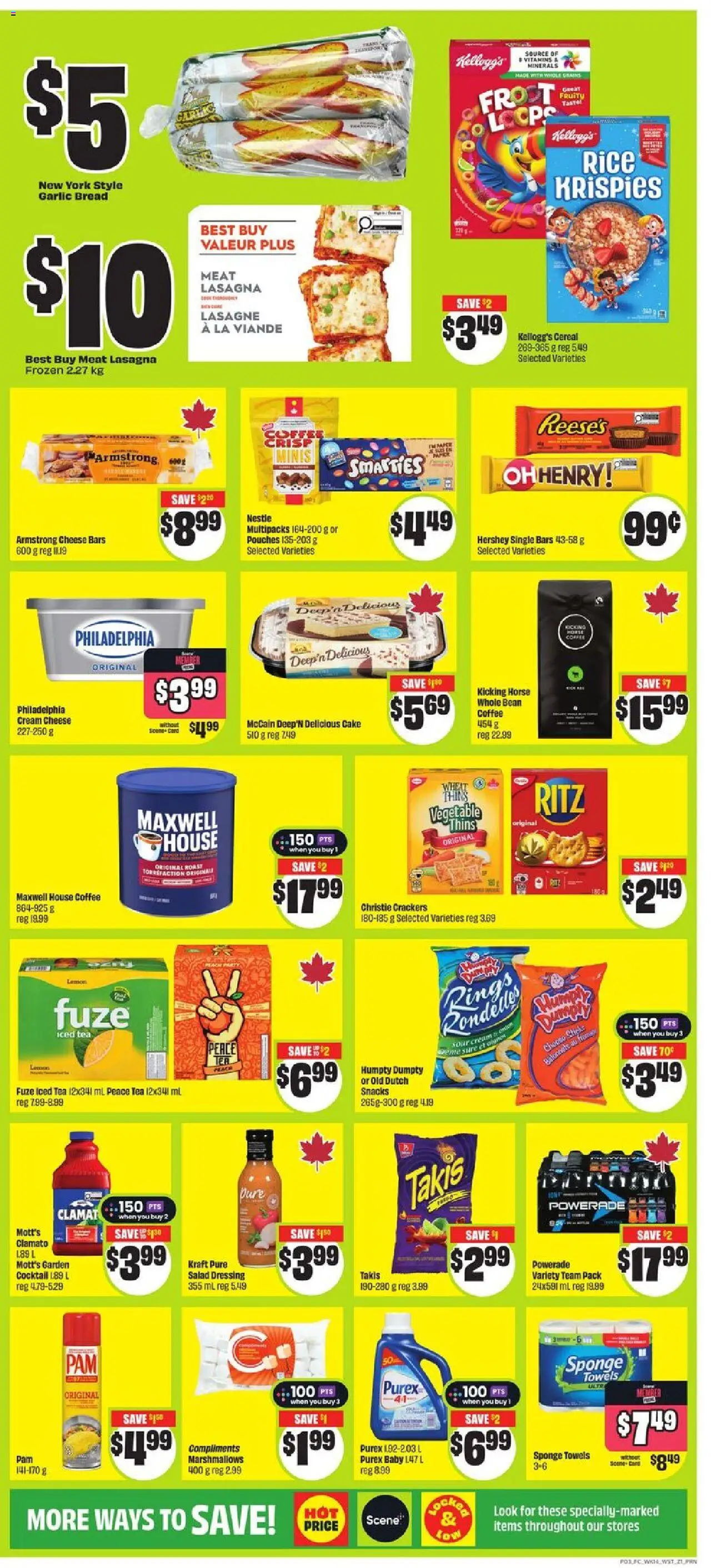 FreshCo flyer valid from 31.07.2025 | Page: 5 | Products: Salad, Sponge, Cheese, Bread
