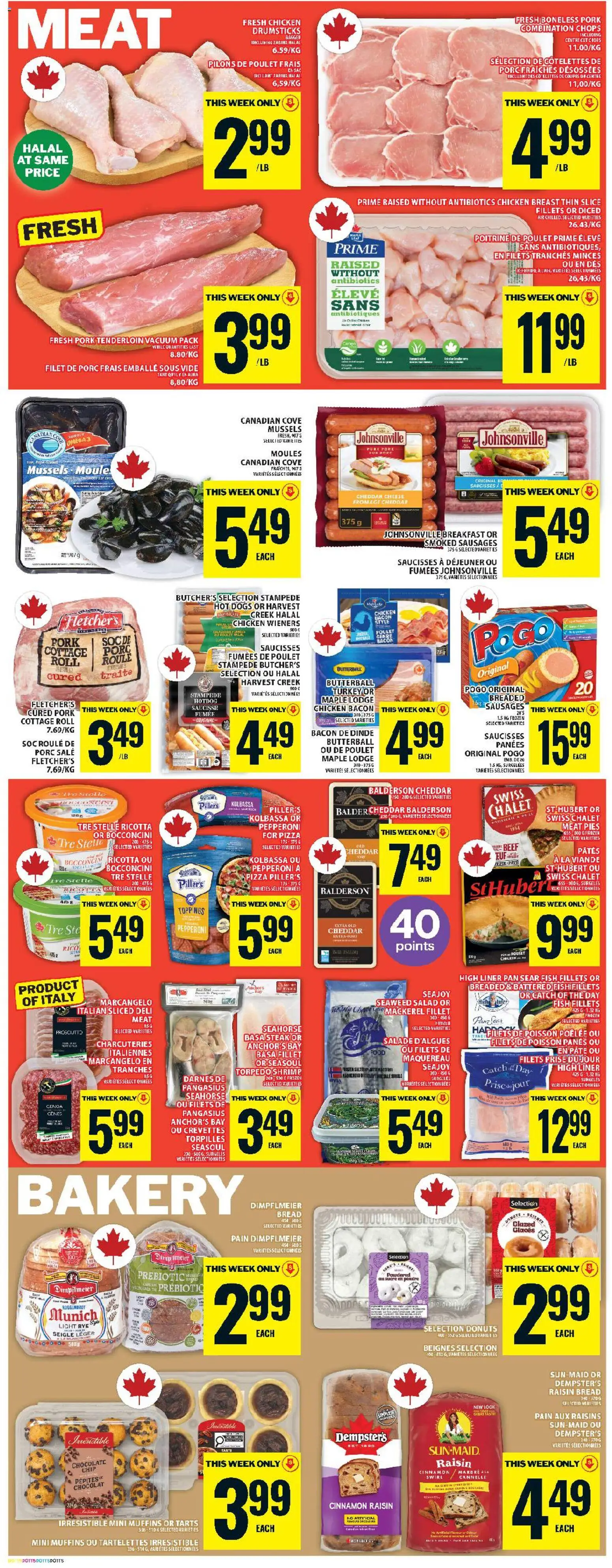 Food Basics flyer valid from 29.01.2026 | Page: 9 | Products: Beef, Bread, Pizza, Pork