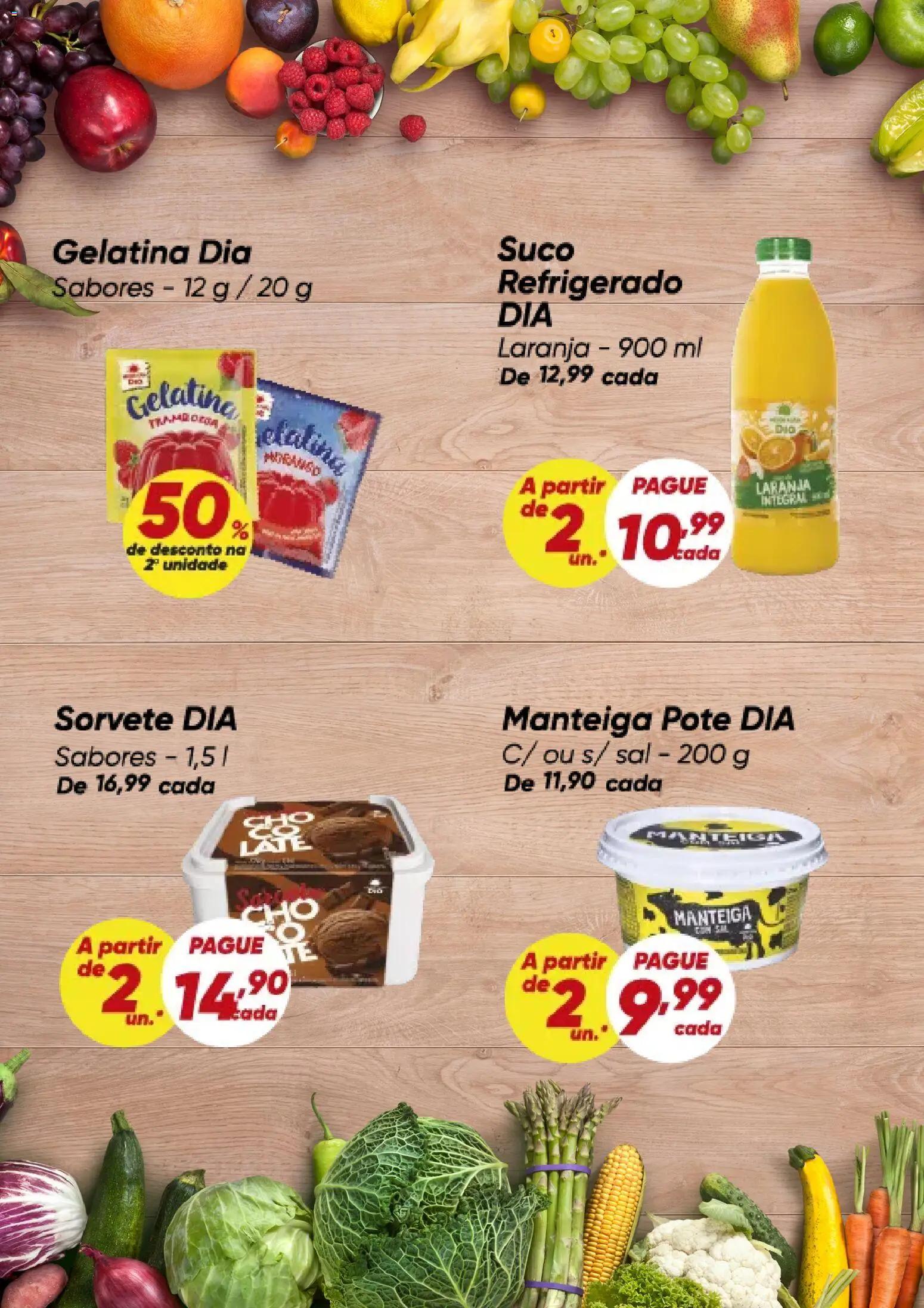 Dia Folheto - válido de 17.11.2025 | Página: 3 | Produtos: Manteiga, Suco, Sorvete, Gelatina