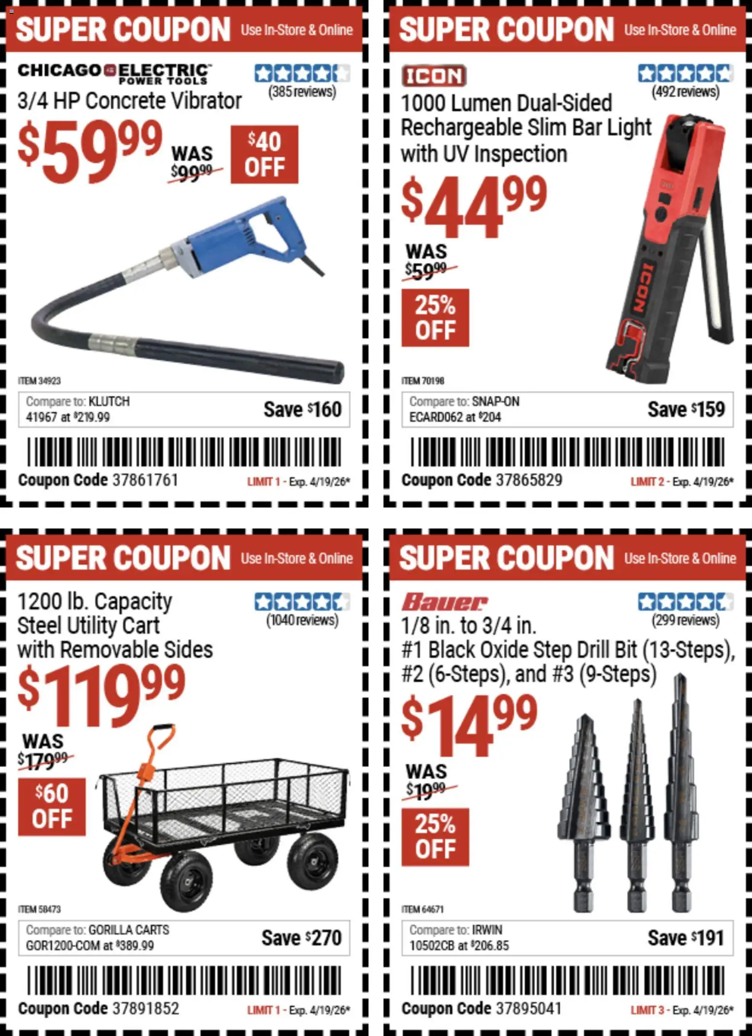Harbor Freight Spring Black Friday - valid from 14.04.2026 | Page: 21 | Products: Drill Bit
