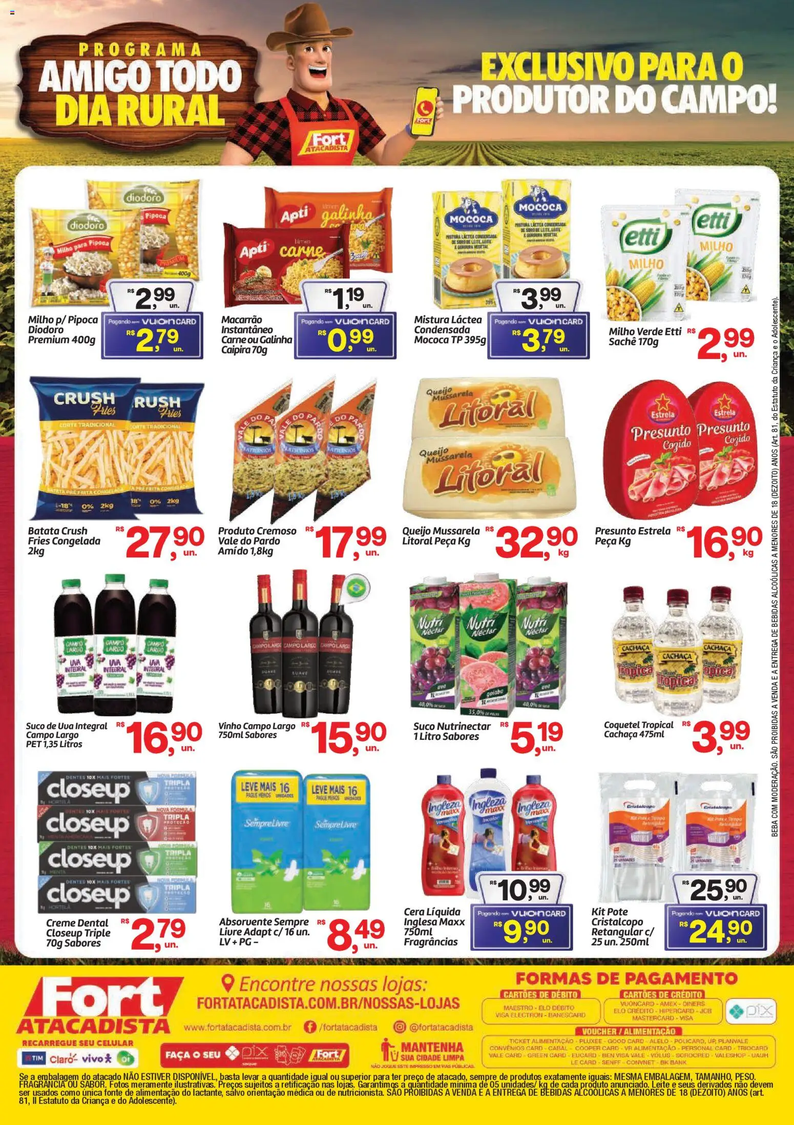 Fort Atacadista Folheto - válido de 10.11.2025 | Página: 2 | Produtos: Suco, Vinho, Sempre Livre, Mussarela