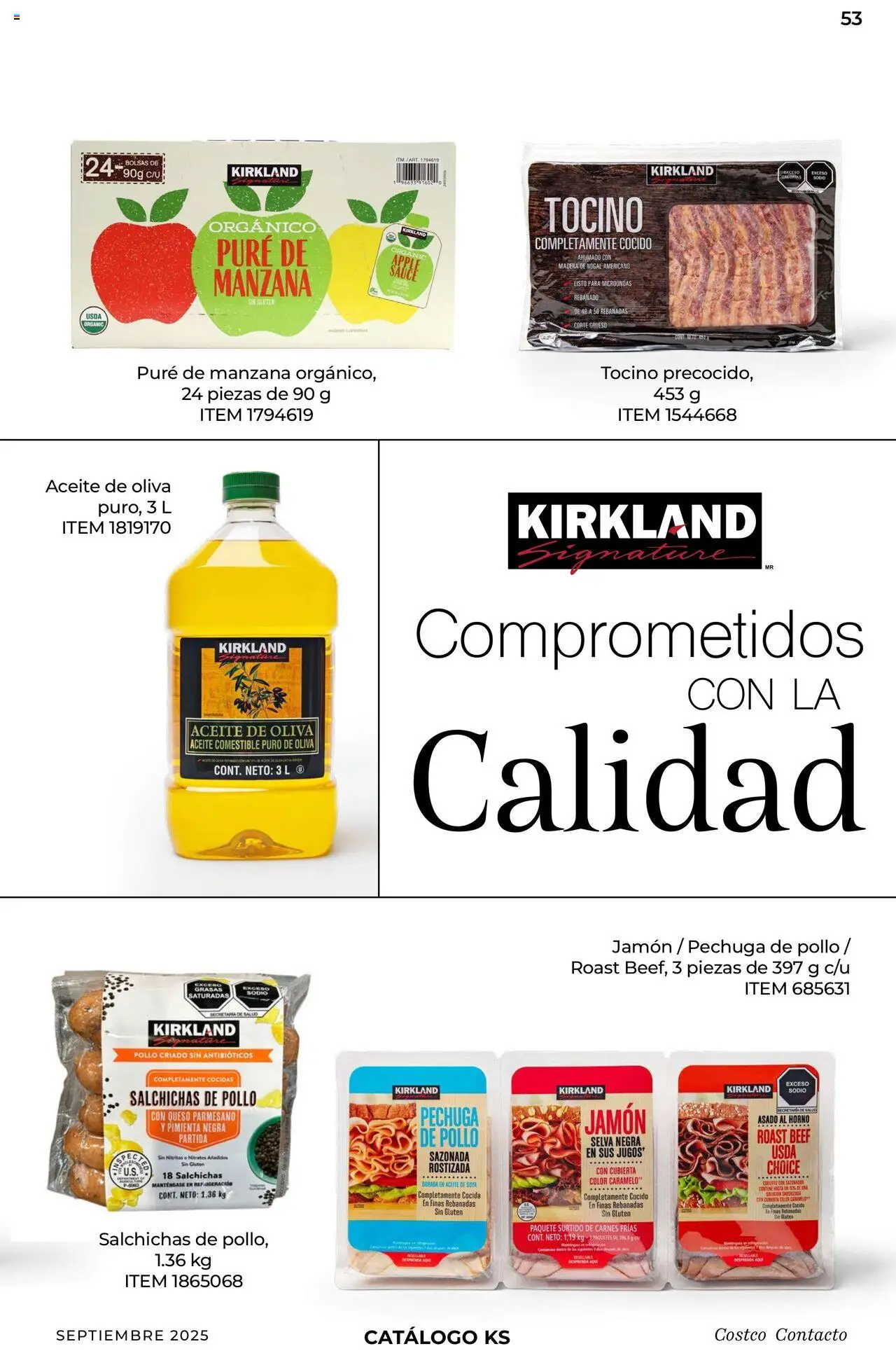 Nuevas ofertas de Costco válidas en toda la República Mexicana desde el 10.09.2025. ¡Encuentra las mejores ofertas en Costco - Catálogo Septiembre! | Página: 53 | Productos: Pollo, Tocino, Pimienta, Jamón
