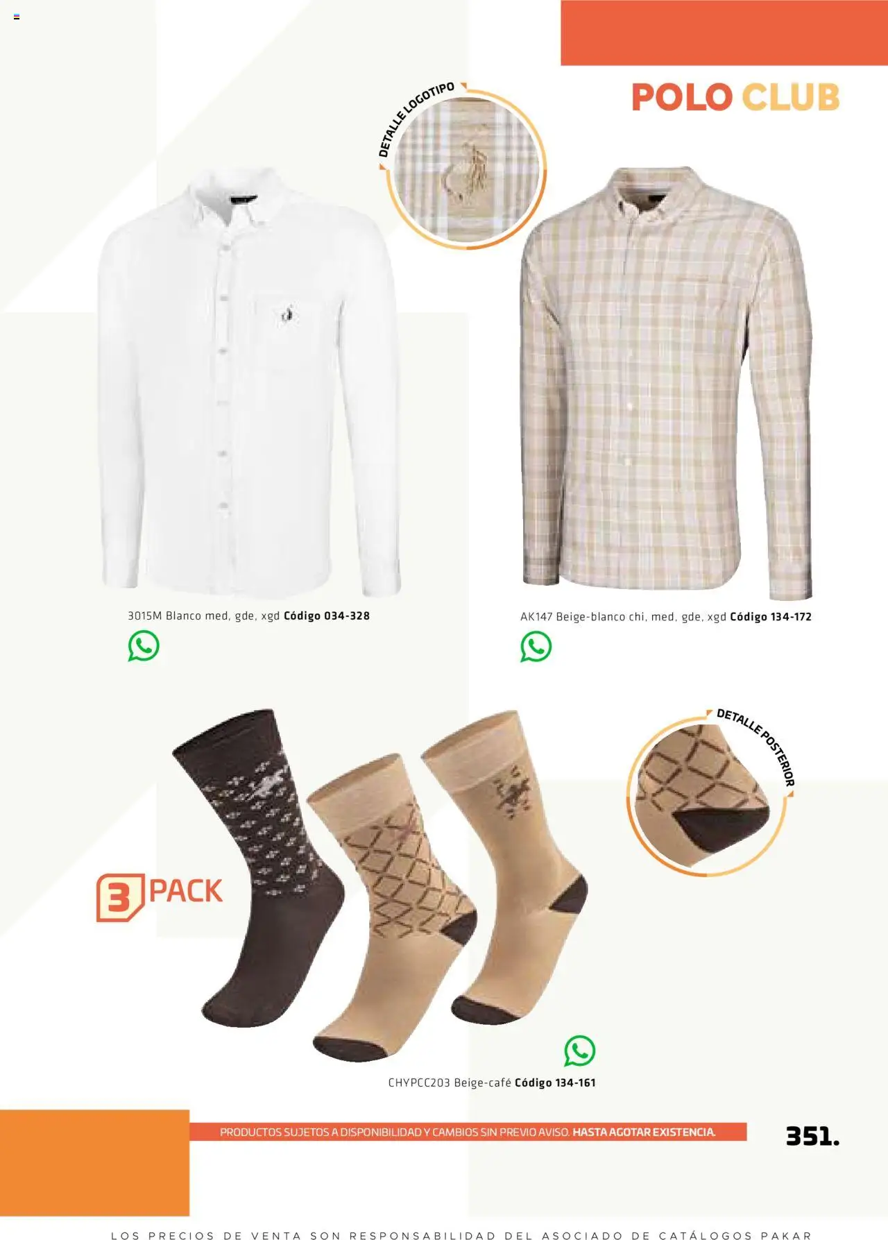 Nuevas ofertas de SC Pakar válidas en toda la República Mexicana desde el 29.08.2025. ¡Encuentra las mejores ofertas en SC Pakar - Catálogo Otoño Men Tomo 1! | Página: 351