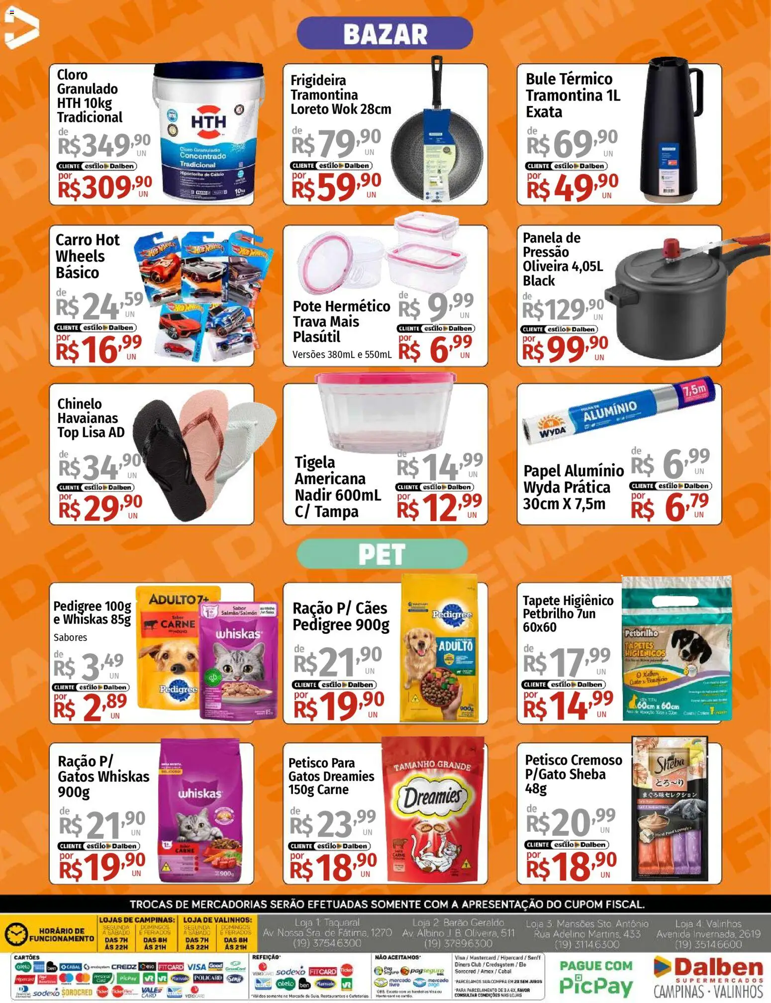 Supermercado Dalben Folheto - válido de 14.11.2025 | Página: 14 | Produtos: Salmão, Tapete higiênico, Carne, Granulado