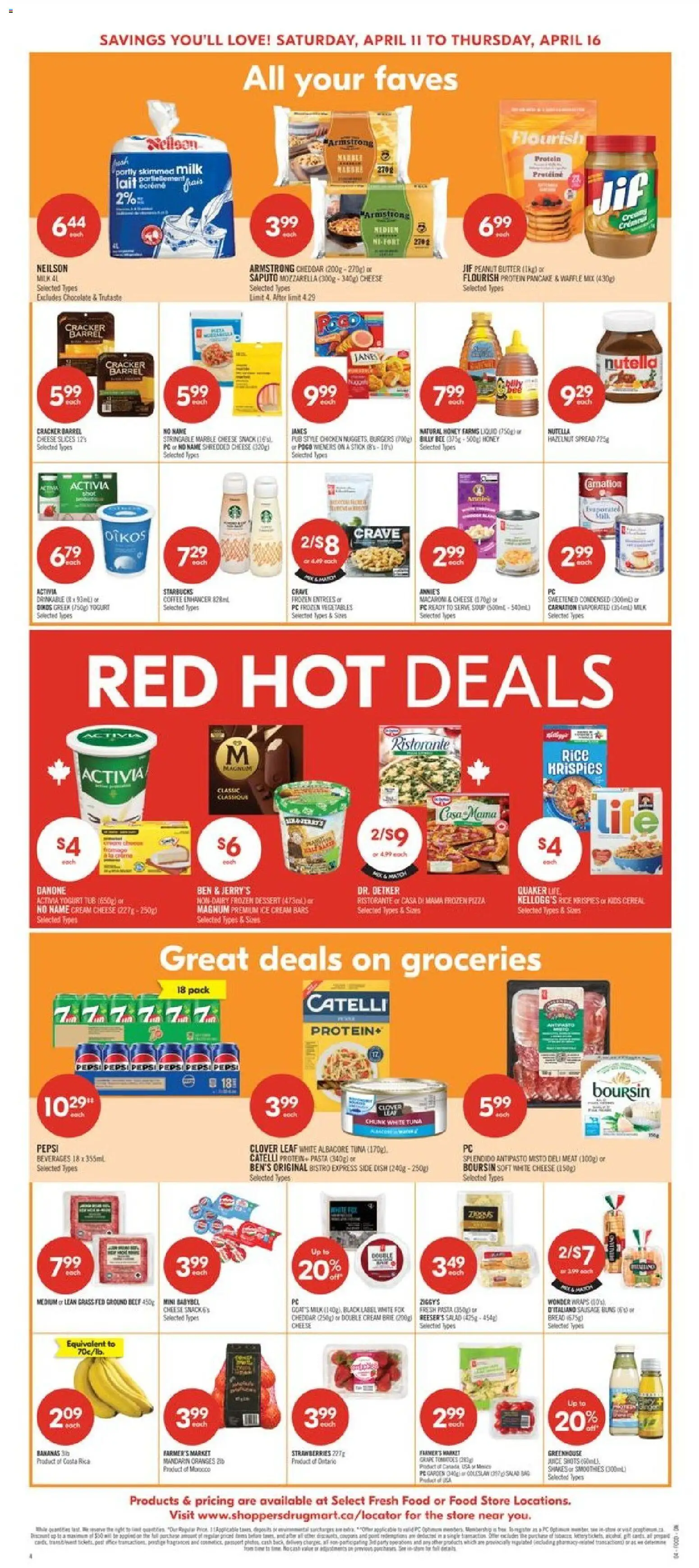 Shoppers flyer valid from 10.04.2026 | Page: 6 | Products: Rice, Beef, Milk, Bread