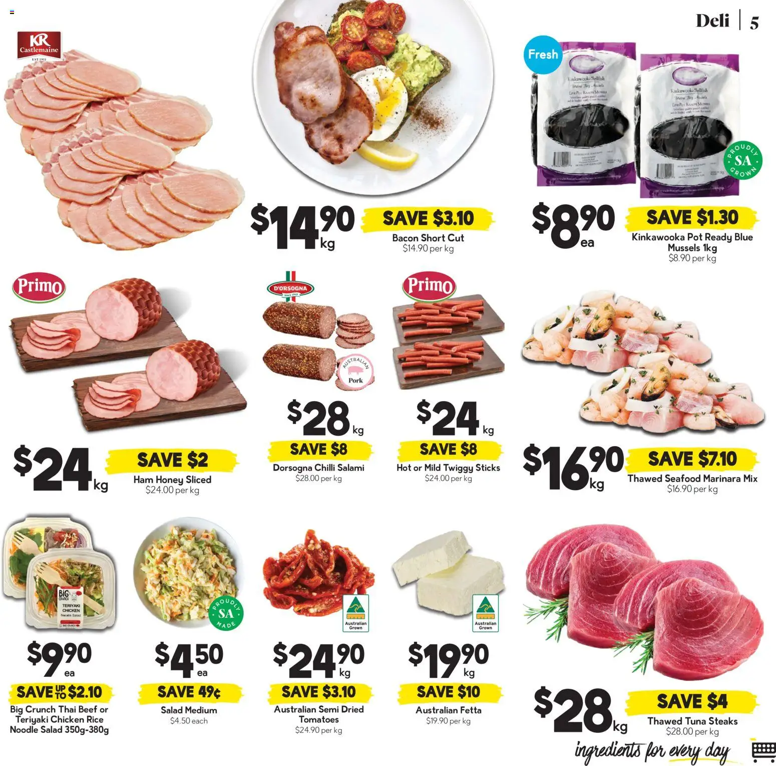 Drakes catalogue - valid from 07.01.2026 | Page: 5 | Products: Salami, Tomatoes, Beef, Seafood
