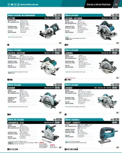 Vista previa de Makita - Catálogo, nuevo folleto de la tienda, válido en México a partir del 04.09.2025 | Página: 127 | Productos: Juego, Disco, Sierra, Llave